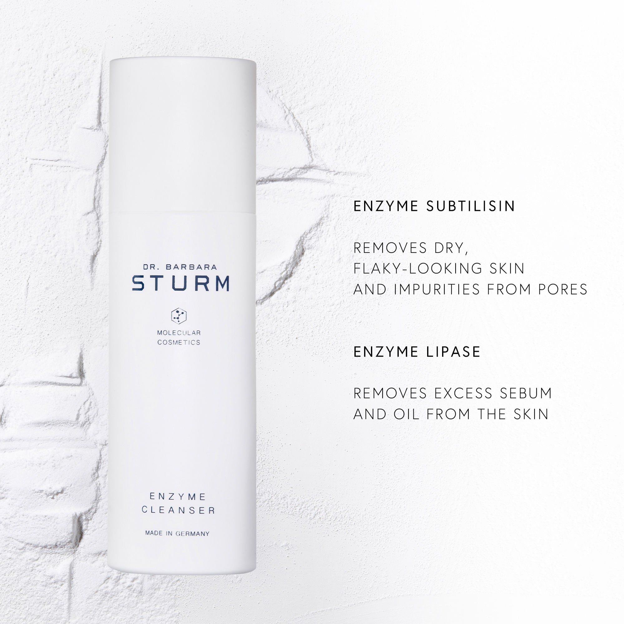 Dr. Barbara Sturm Enzyme Cleanser - Gentle Exfoliating Face Wash for Sensitive Skin | Deep Cleansing & Brightening | Perfect for Daily Skincare Routine & Pre-Makeup Prep