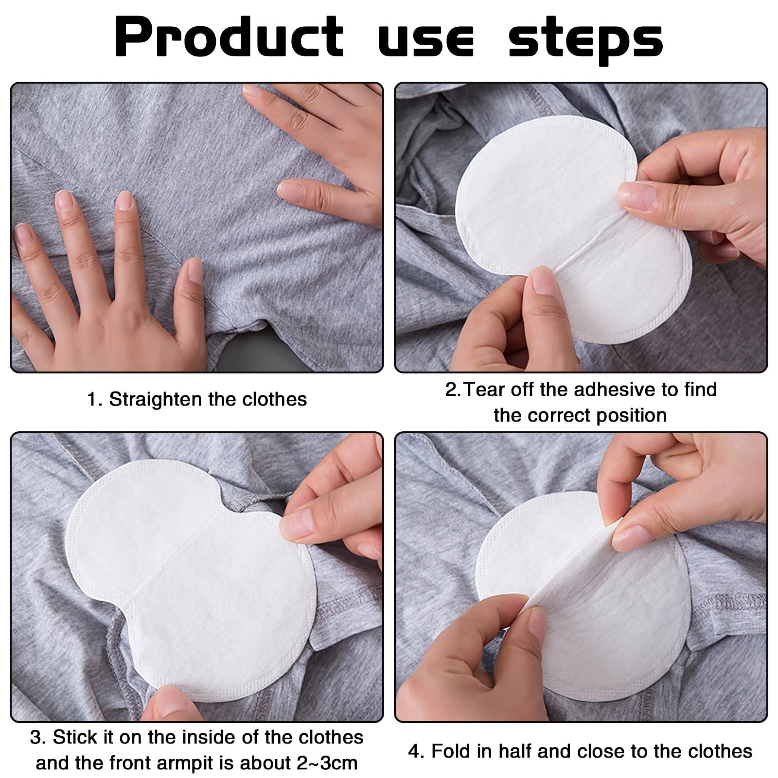 MYYNTI Disposable Underarm Sweat Pads - Self Adhesive Armpit Shields for Women & Men | 10 Pack | Antiperspirant & Odor Control | Perfect for Workouts, Business Meetings & Hot Weather