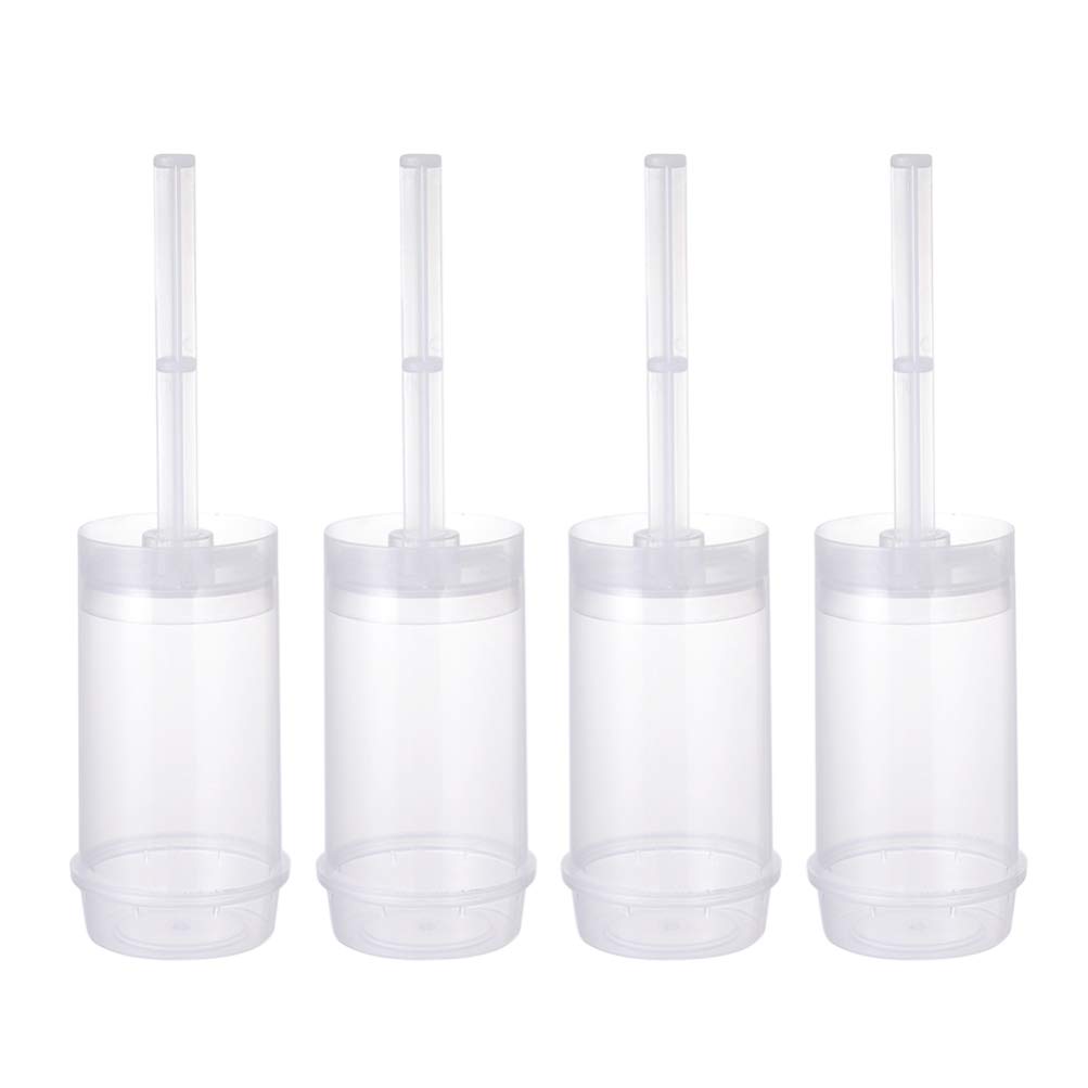 30pcs Mini Cake Maker Cupcake Holders with Lids - Bulk Candy Cake Pop Containers, Clear Acrylic Push Pop Stand for Lollipops & Cake Shooter | Perfect for Party Favors, Baking Display & Dessert Packaging