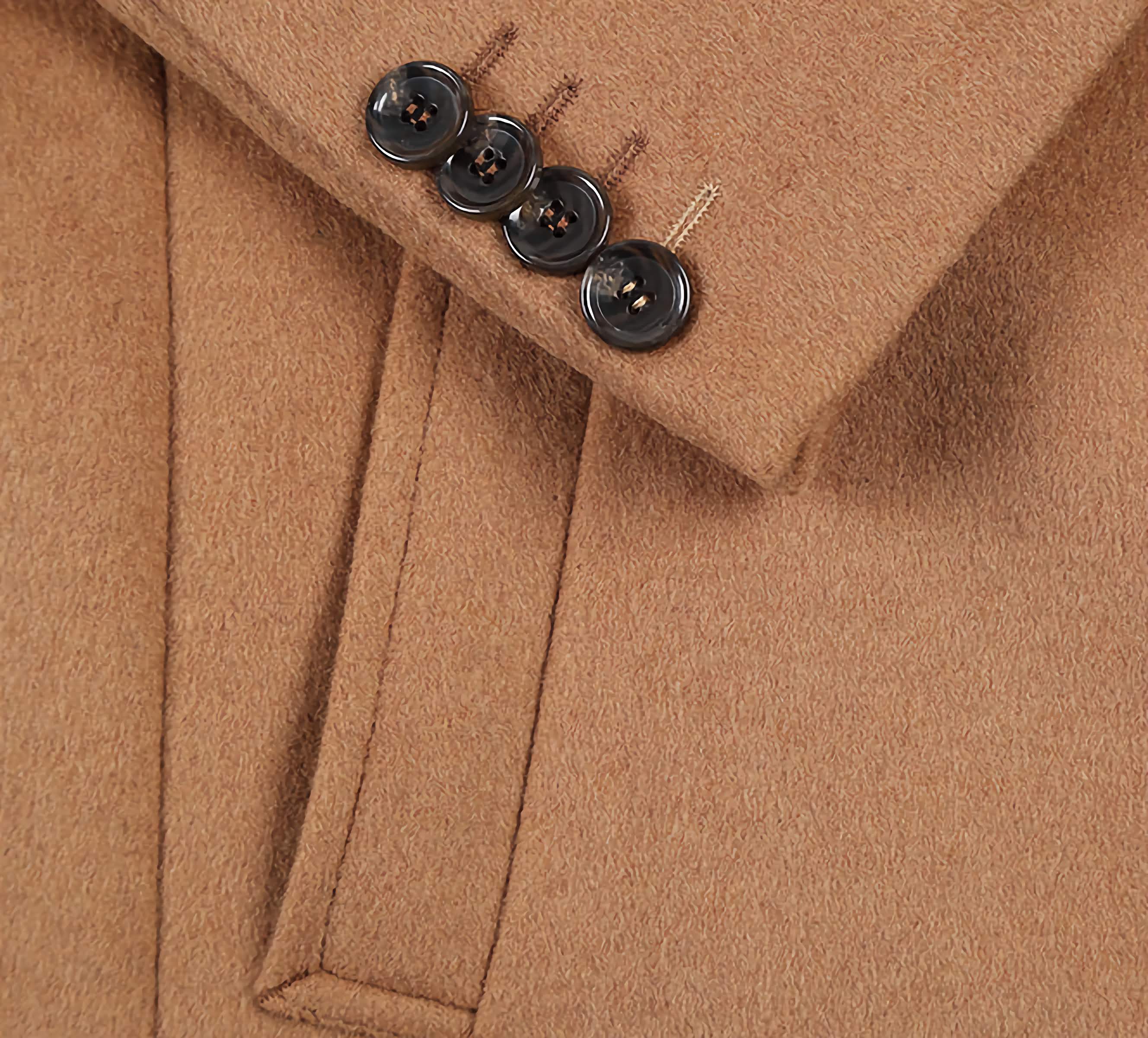 English Laundry Camel Slim Fit Wool Blend Overcoat for Men | Fall Winter Essential Coat | Perfect for Business, Office & Formal Occasions