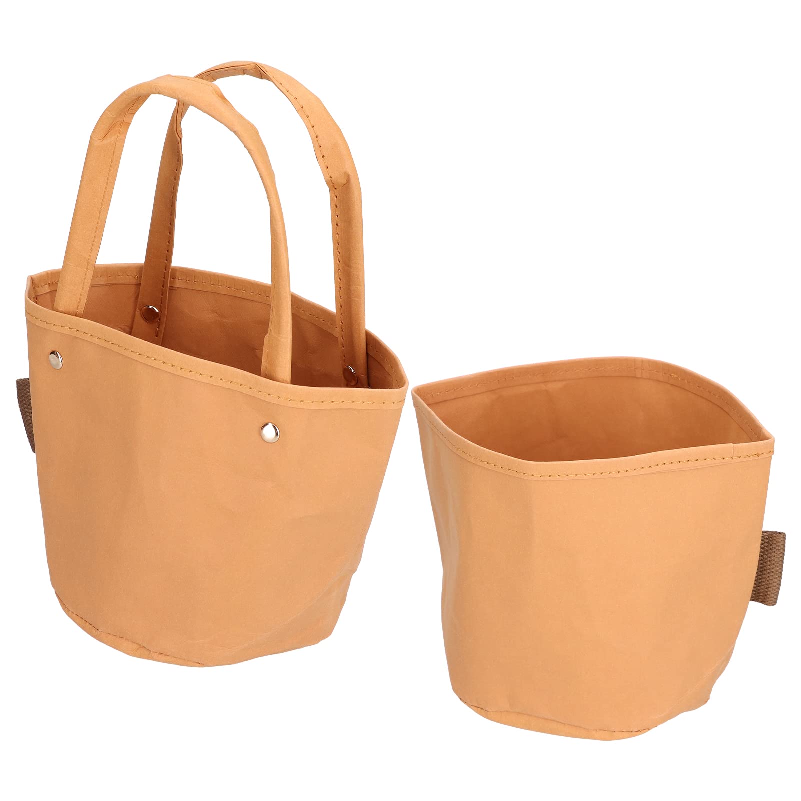 FIYO Reusable Washable Kraft Paper Bags - Large Eco-Friendly Brown Potted Gift Bags for Wedding, Party, Home Decor & Shopping (No Handle) | Perfect for Plant Pots, Gift Wrapping & Sustainable Packaging