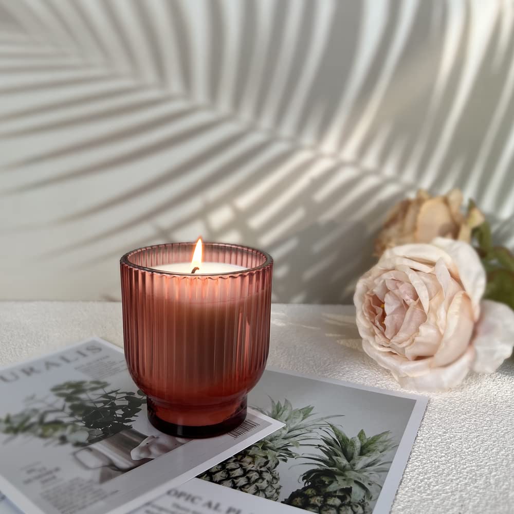 ELBERETH Apple Scented Soy Candles - 10oz Natural Home Fragrance Candles in Glass Jar, 60 Hours Burn Time | Perfect for Relaxation, Aromatherapy & Housewarming Gifts for Women