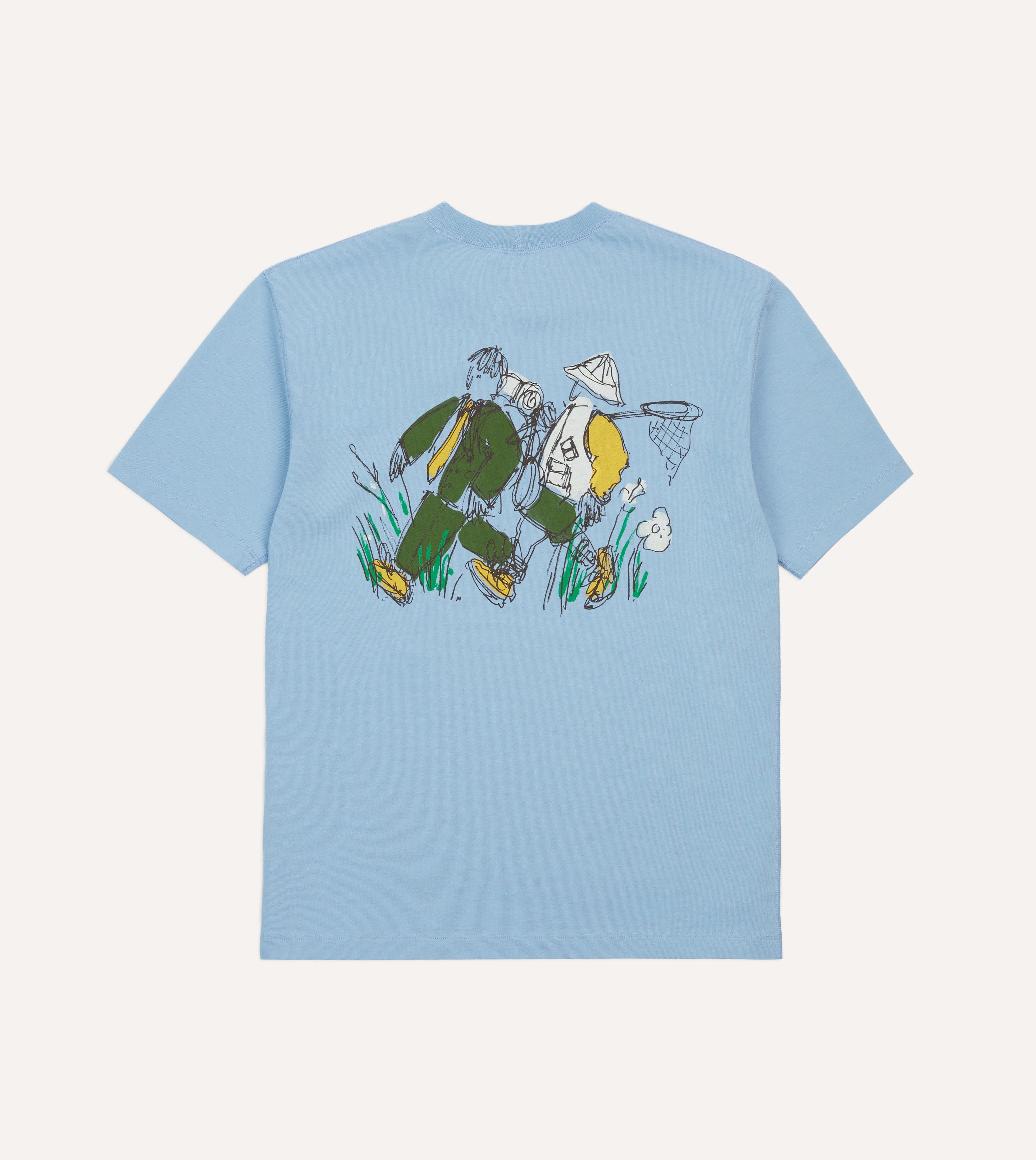 Drake's & New Balance Blue Graphic T-Shirt for Men - Stylish Casual Tee for Streetwear, Gym & Everyday Outfits