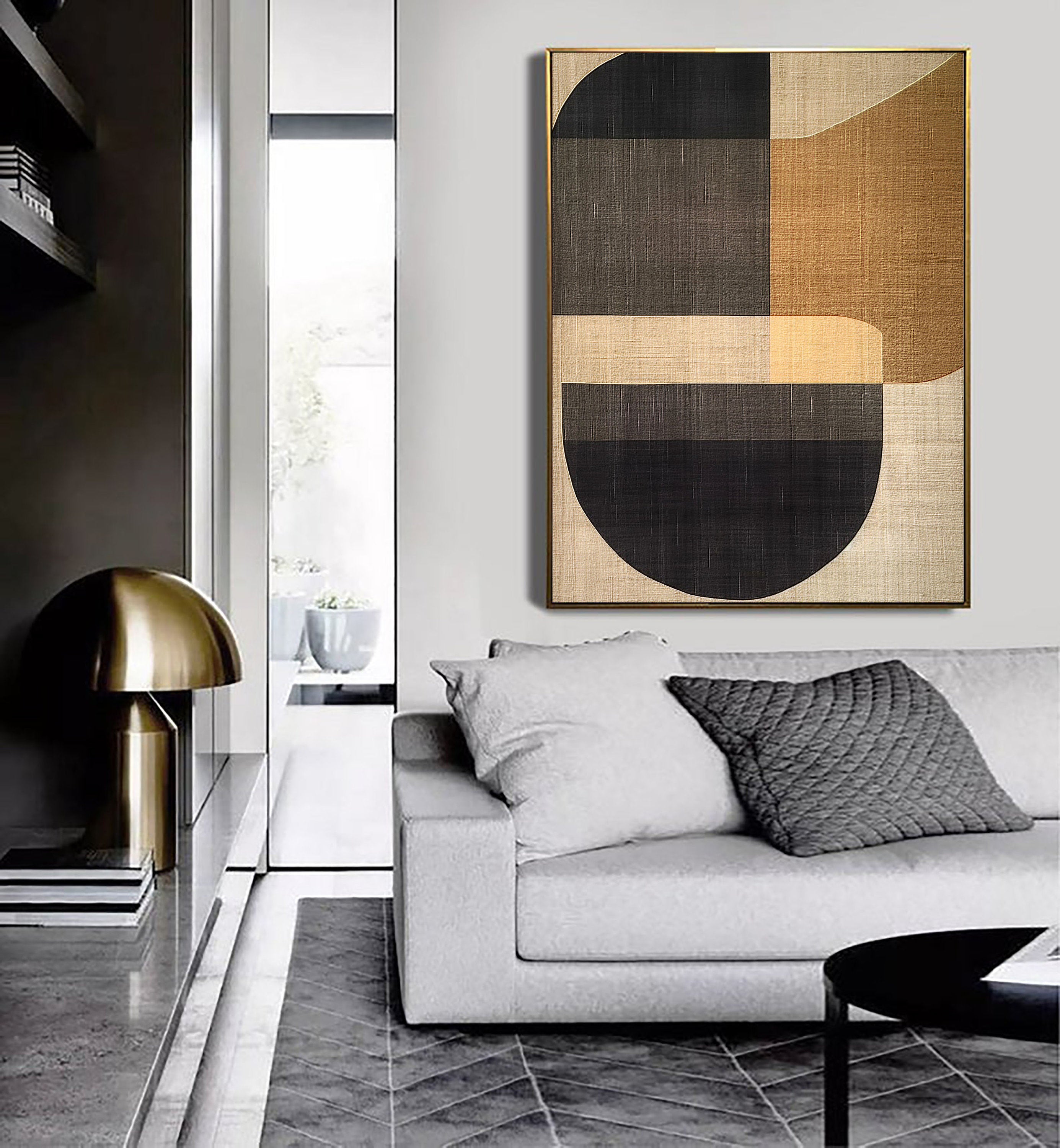 Beige & Brown Abstract Wall Art Print #BB047 - Modern Home Decor for Living Room, Bedroom & Office