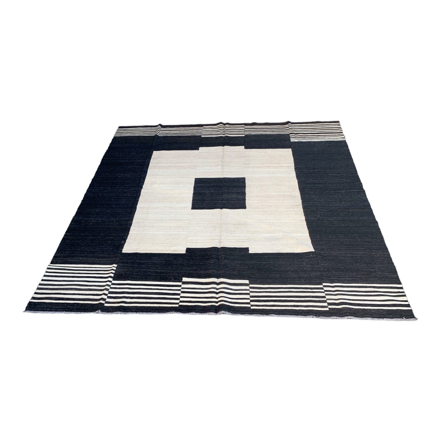 Handwoven Sati 3x2.5m Kilim Rug - Vintage Turkish Flatweave Carpet for Boho Living Room, Bedroom & Office Decor