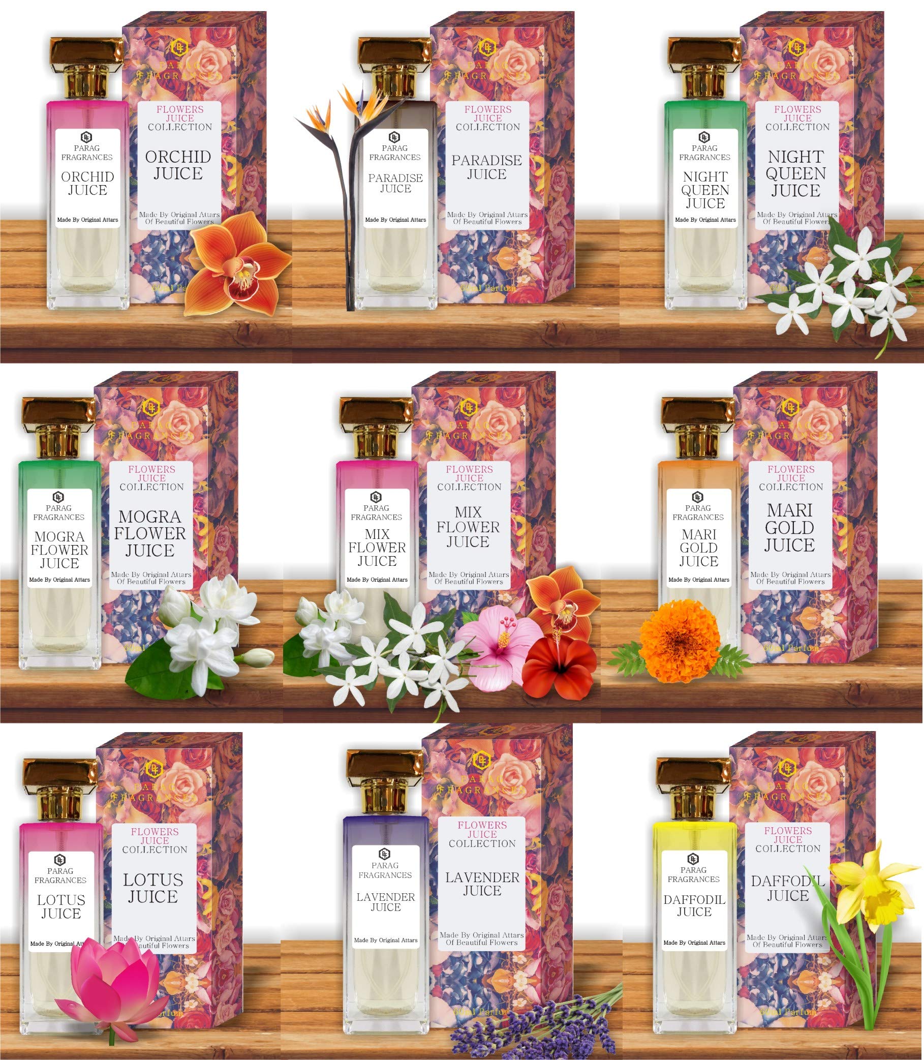Parag Fragrances Combo Pack - Mogra Buds Perfume 50ml & Ruh ae Mogra Attar 4ml | Long Lasting Fragrance Set for Men & Women | Perfect for Weddings, Parties & Daily Wear