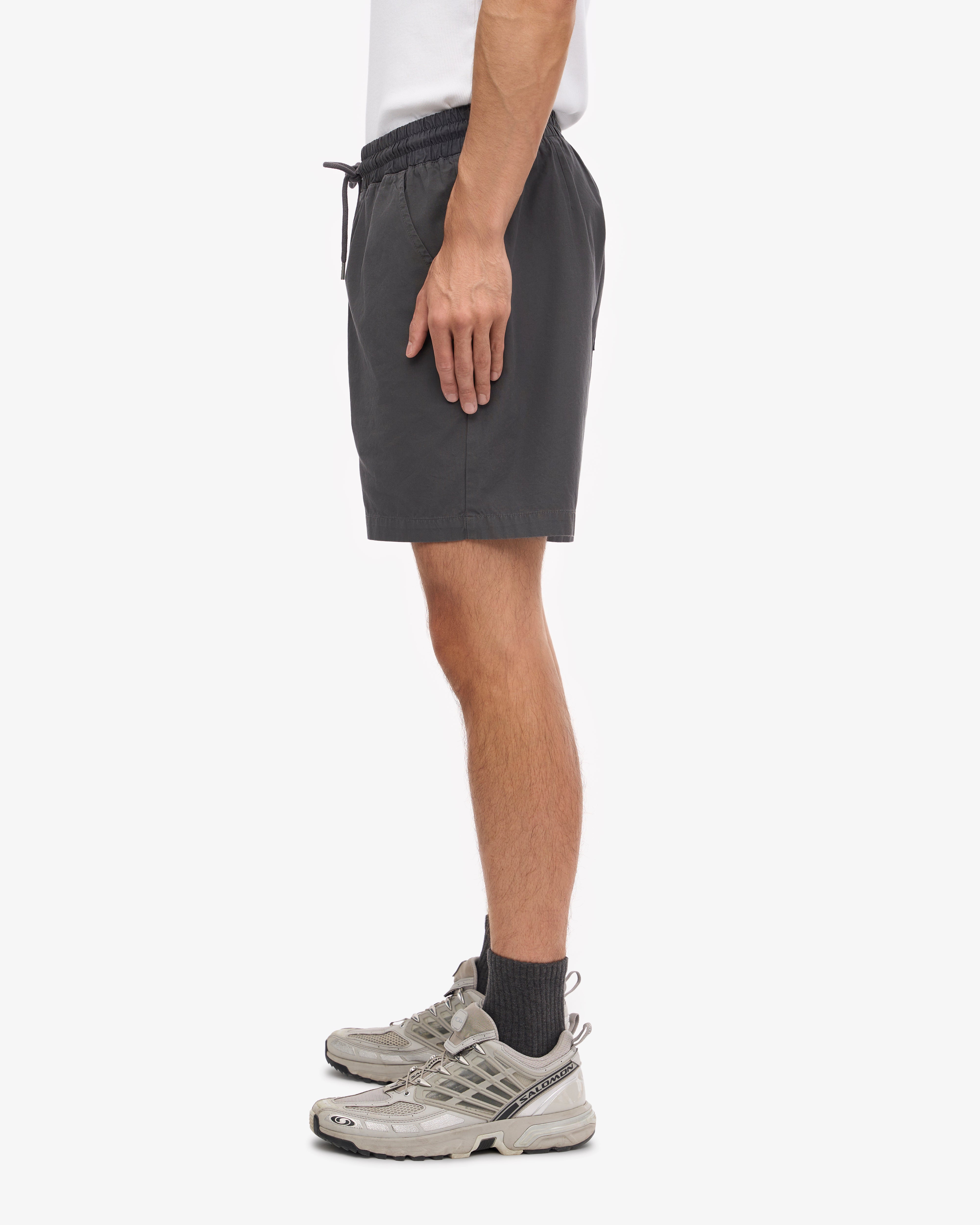 Organic Cotton Twill Shorts for Men & Women - Comfortable Lava Grey Casual Shorts | Perfect for Summer, Travel & Outdoor Activities