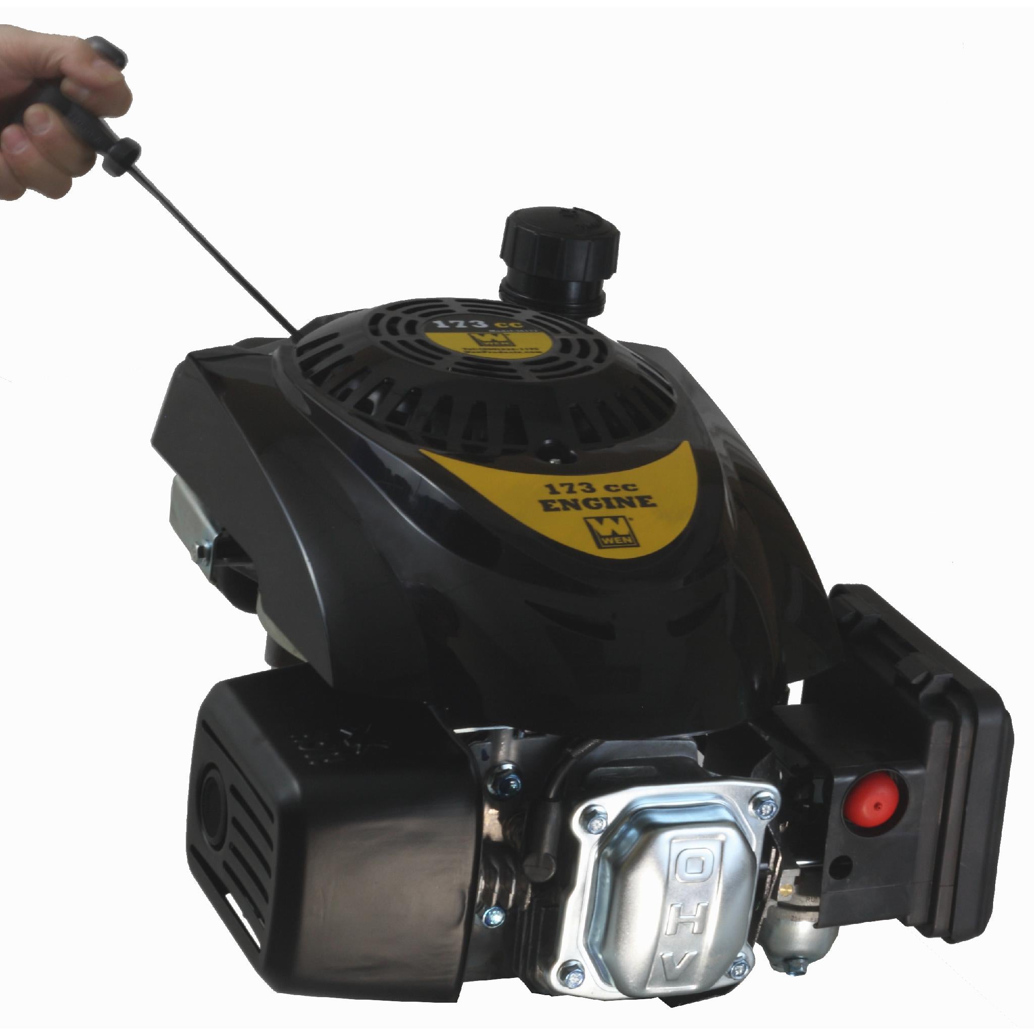 WEN 56173 173cc 6HP OHV Vertical Shaft Gas Engine CARB Compliant - Perfect for Powering Pressure Washers, Log Splitters & Lawn Equipment