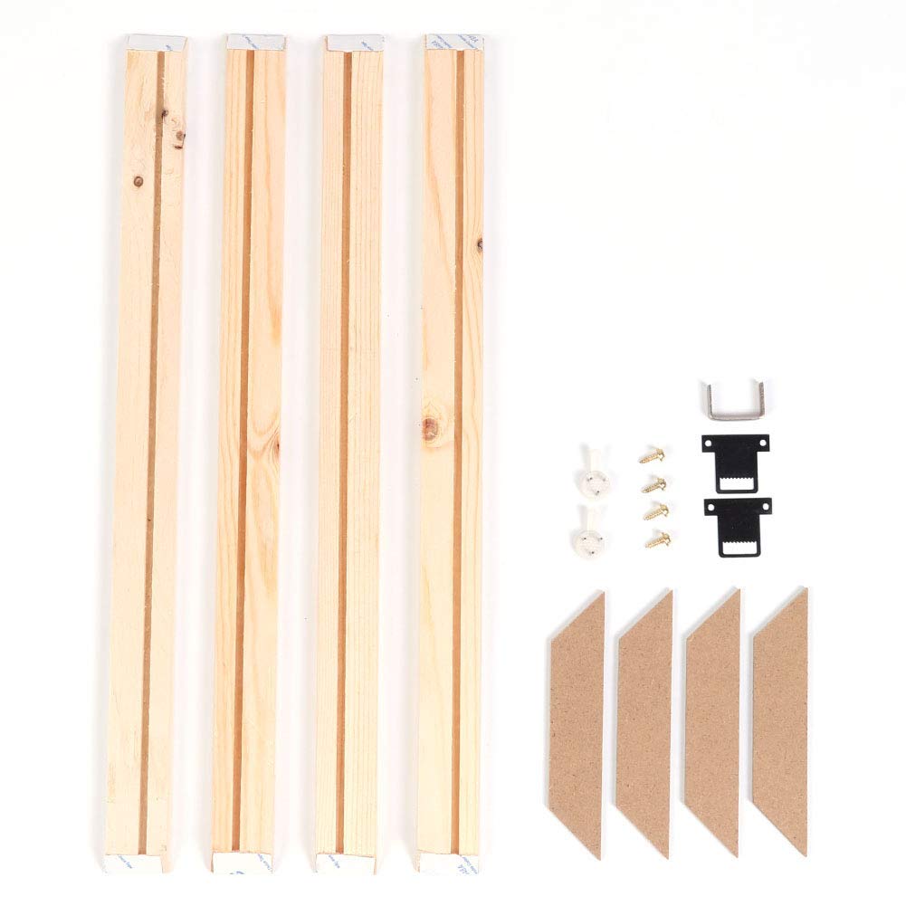 DIY Solid Wood Canvas Frame Kit for Oil Painting & Wall Art - Wooden Stretcher Bars & Poster Frames with Installation Tools (15.75x15.75 Inch) - Perfect for Home Decor, Artist Studios & Gallery Displays