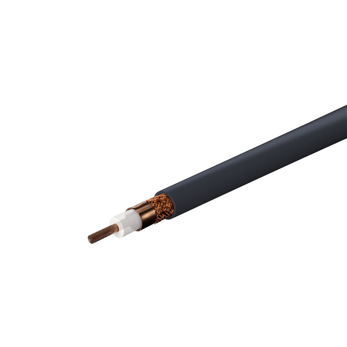 High-Speed Clicktronic Coaxial Antenna Cable 1m (3.3ft) - 75 Ohm RG6 Digital TV Satellite Cable for HDTV, Internet, and Home Theater Systems