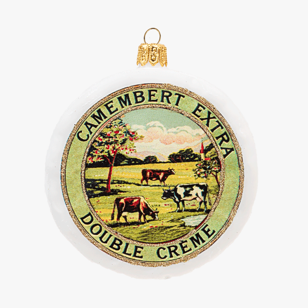 Handmade Camembert Cheese Christmas Ornament - Perfect for Holiday Tree Decorations & Festive Home Decor
