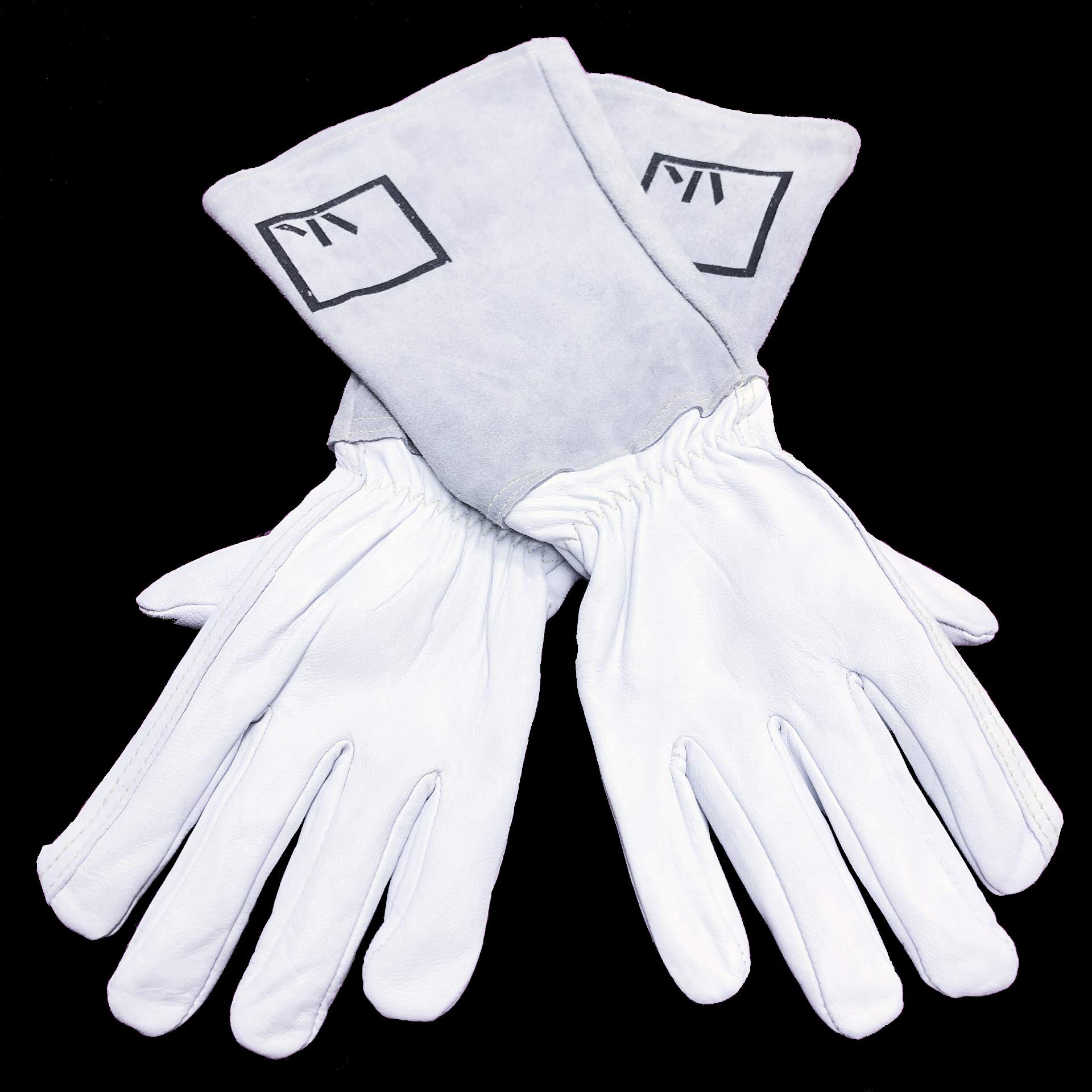 Premium Leather Rose Pruning Gloves for Women - Cut-Resistant Long Gauntlet Gardening Gloves for Rose Bushes & Thorny Plants (White, Cowhide) - Ideal for Rose Gardening, Landscaping & Outdoor Work Protection