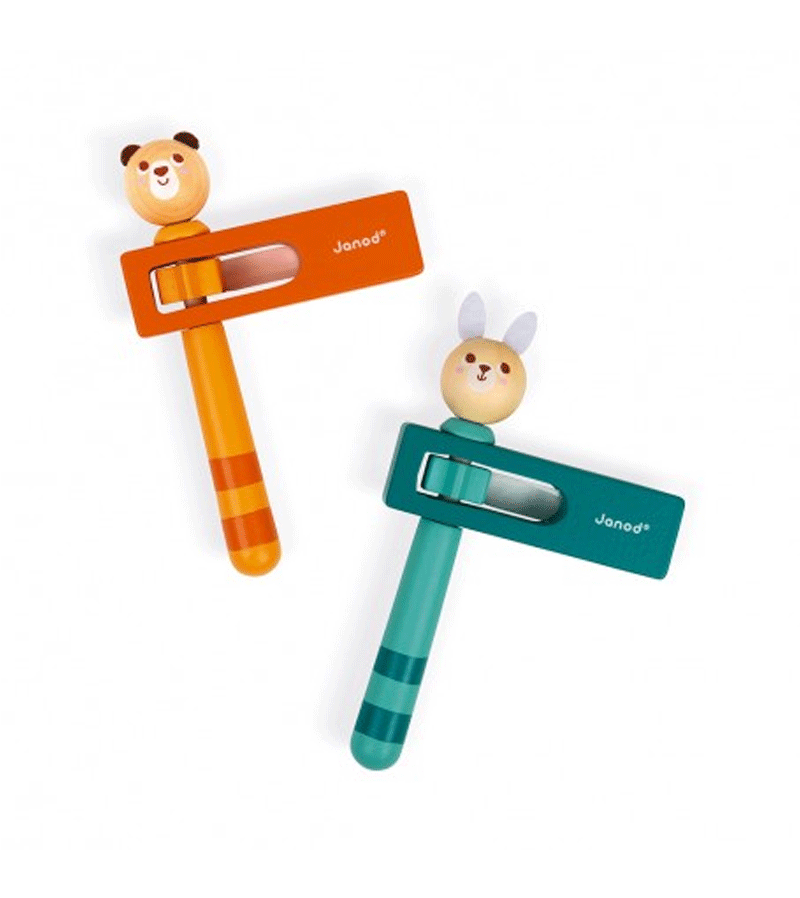 Janod Pocket Animal Noisemaker - Fun Interactive Sound Toy for Kids | Perfect for Pretend Play, Sensory Development & Outdoor Adventures