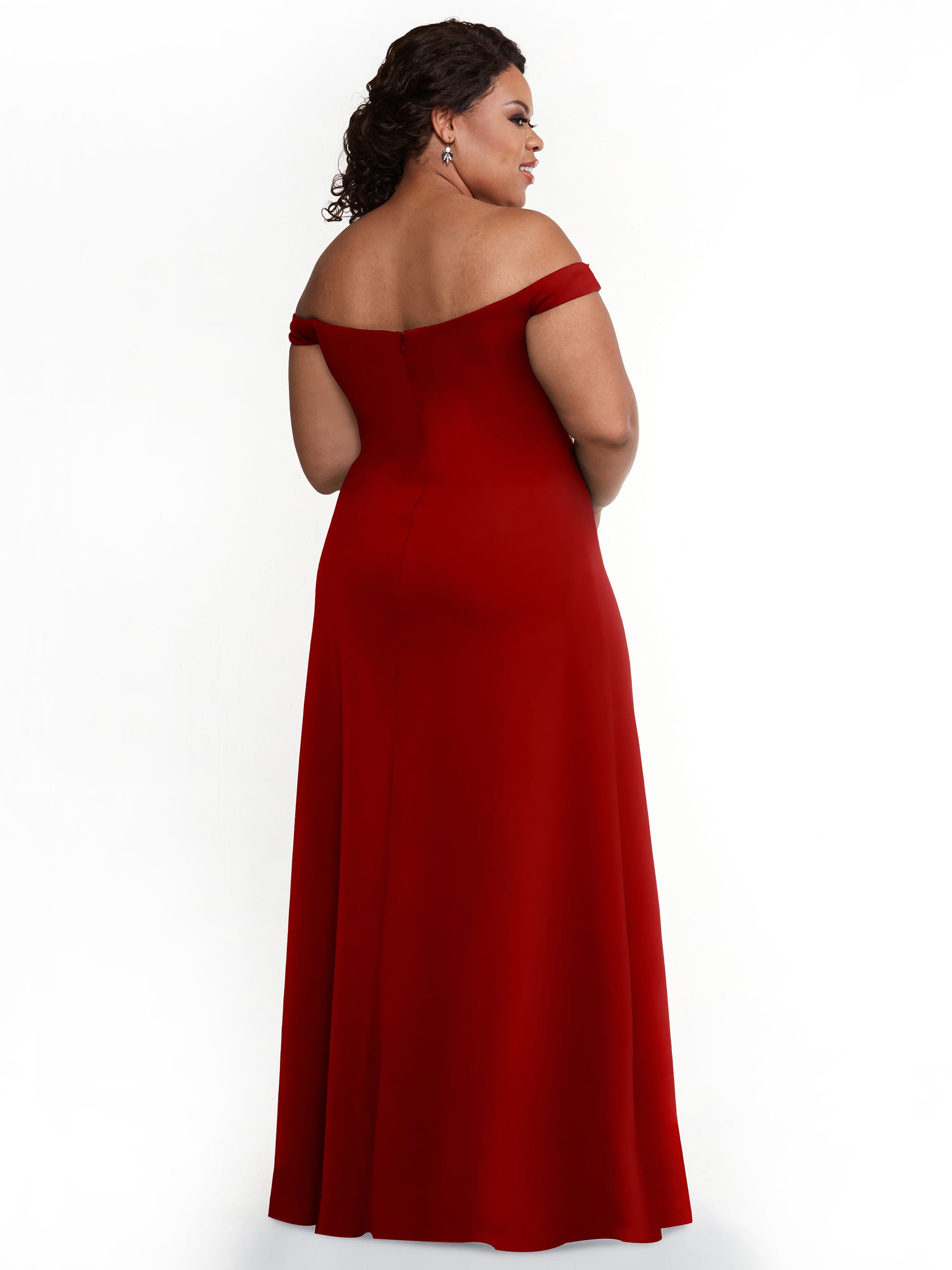 Elegant A-Line Double Knit Bridesmaid Dress with Off-the-Shoulder Straps - Perfect for Weddings, Formal Events & Special Occasions