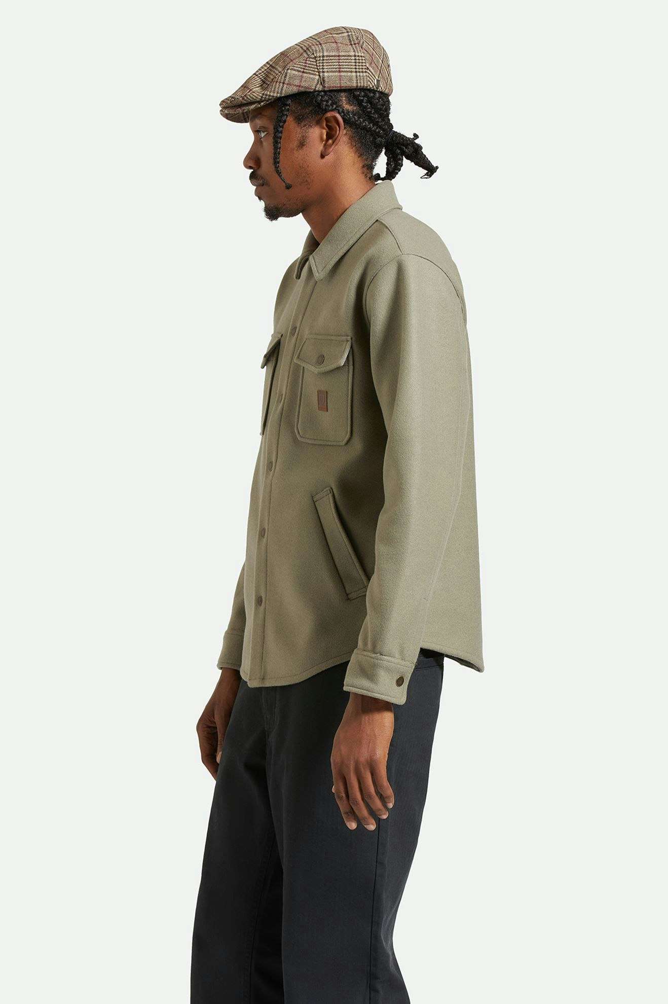 Durham Felted Stretch Jacket for Men & Women | Lightweight Water-Resistant Outdoor Coat | Vetiver Color | Perfect for Hiking, Travel & Everyday Wear