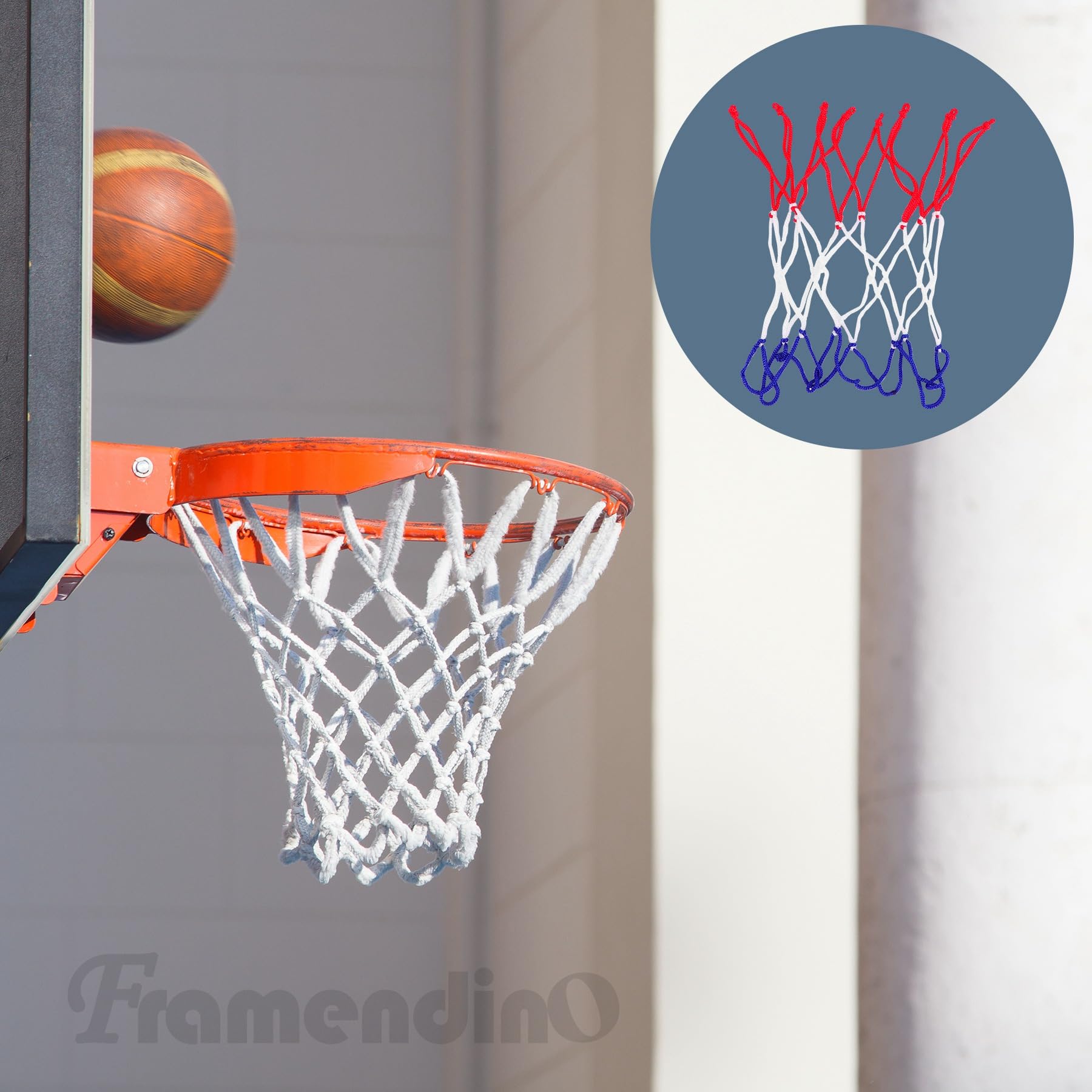 Framendino Mini Basketball Hoop Replacement Net - Durable Indoor & Outdoor Basketball Accessories for Kids, Teens & Adults - Perfect for Driveway, Backyard, Gym & Playground Games