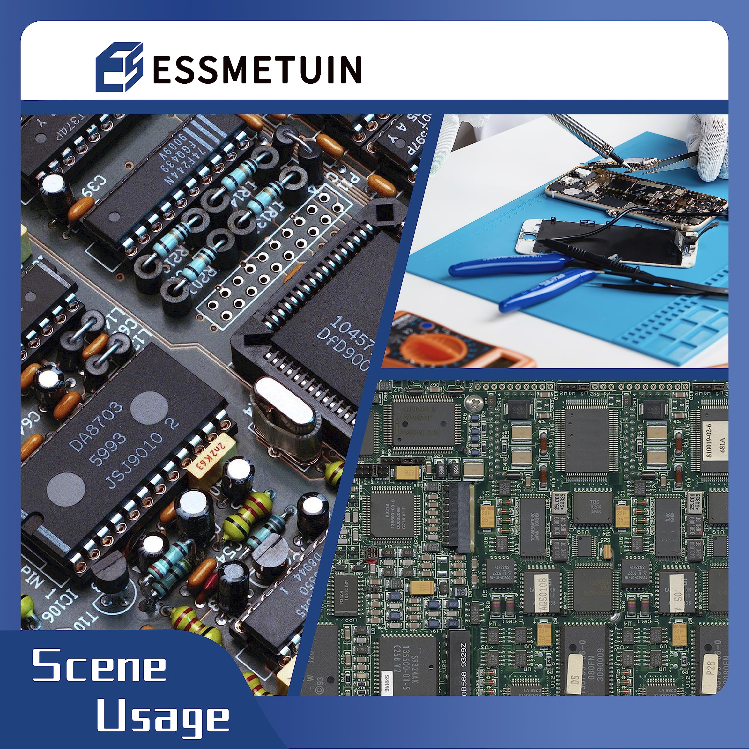 Essmetuin No-Clean Solder Paste (Sn64Bi35Ag1) - 30g Silver Tin Alloy for Electronics Soldering | Perfect for PCB Repair, DIY Projects & Circuit Board Assembly