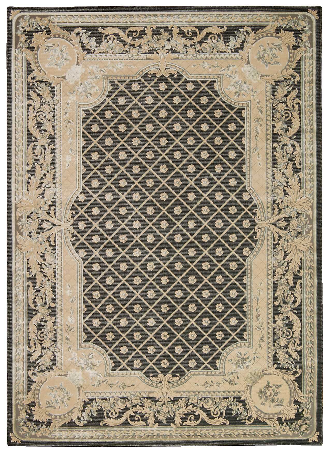 Nourison MA02 Platine Charcoal Rectangle Area Rug 3'5