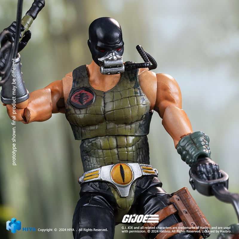 PRE ORDER 1/18 HIYA 4-Inch G.I.Joe Croc Master & Fiona Action Figure - Exquisite Mini Collectible Series for Display & Role Play Scenes