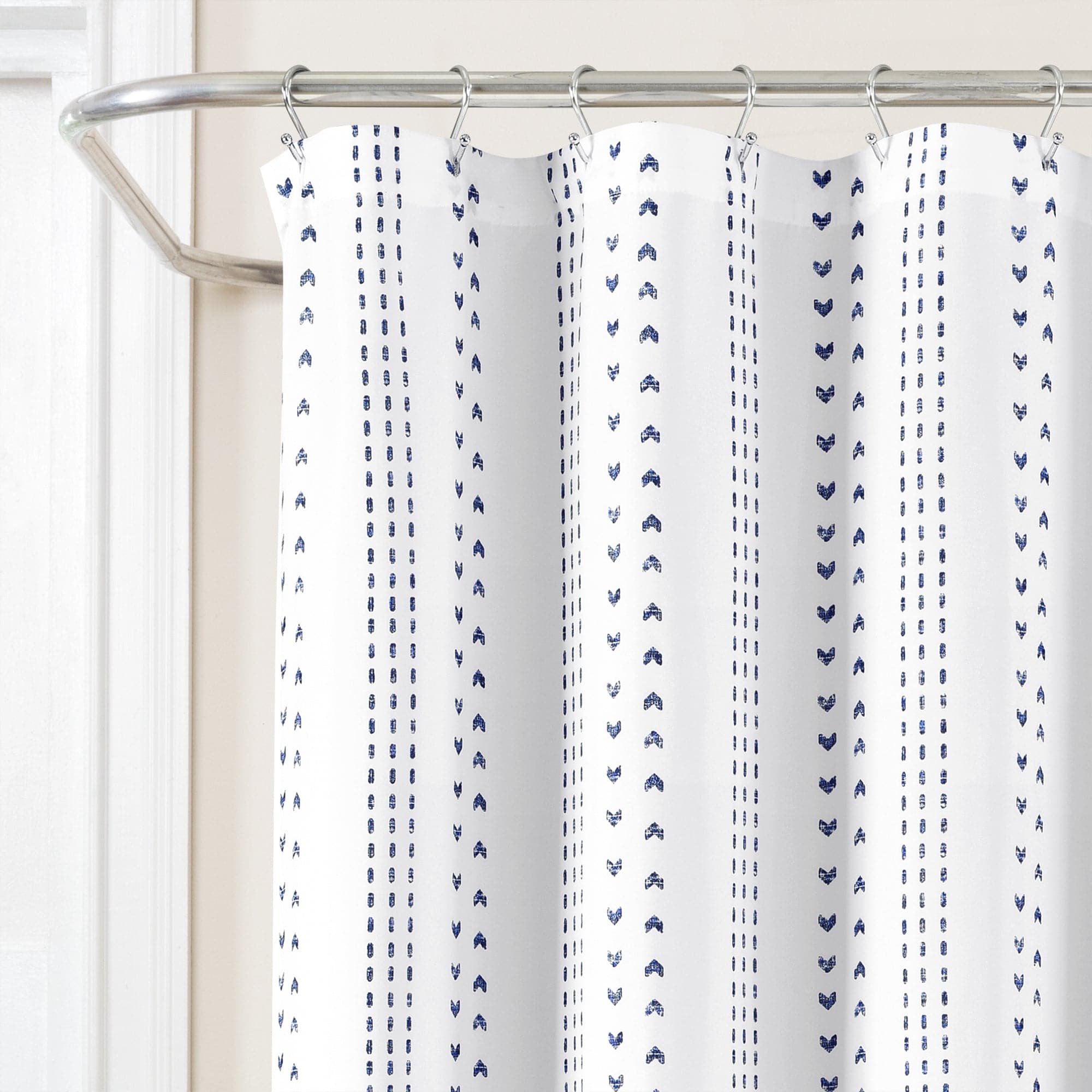 Stylish Hygge Stripe Shower Curtain - Waterproof Bathroom Decor for Cozy Scandinavian Style - Perfect for Small Bathrooms & Spa-Like Retreats