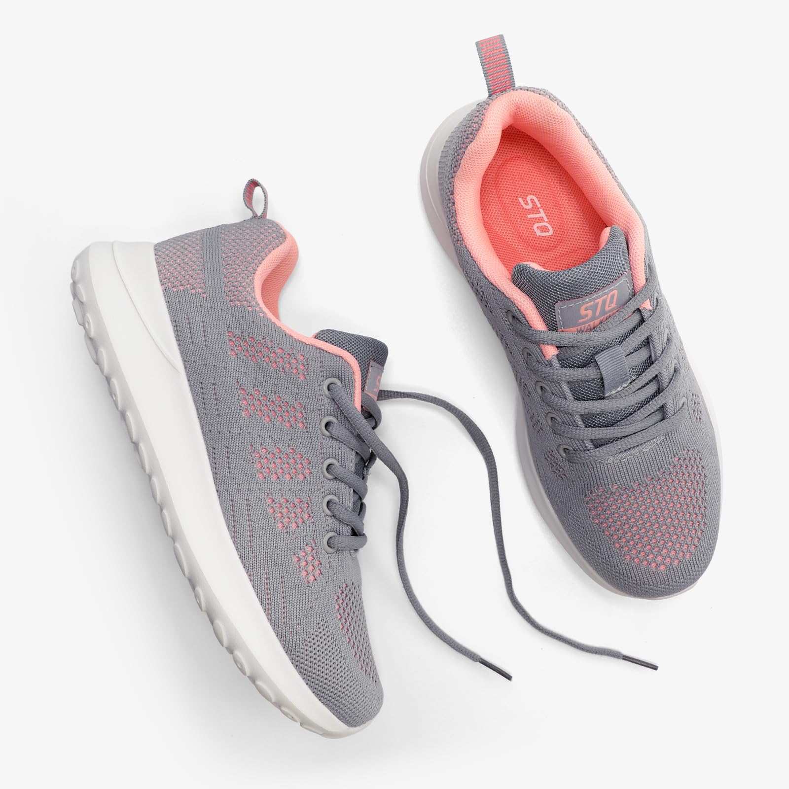 STQ Women's Lightweight Tennis Shoes - Comfortable Lace-Up Walking Sneakers for Athletic Training, Gym Workouts & Cross Training | Perfect for Running, Jogging & Casual Wear