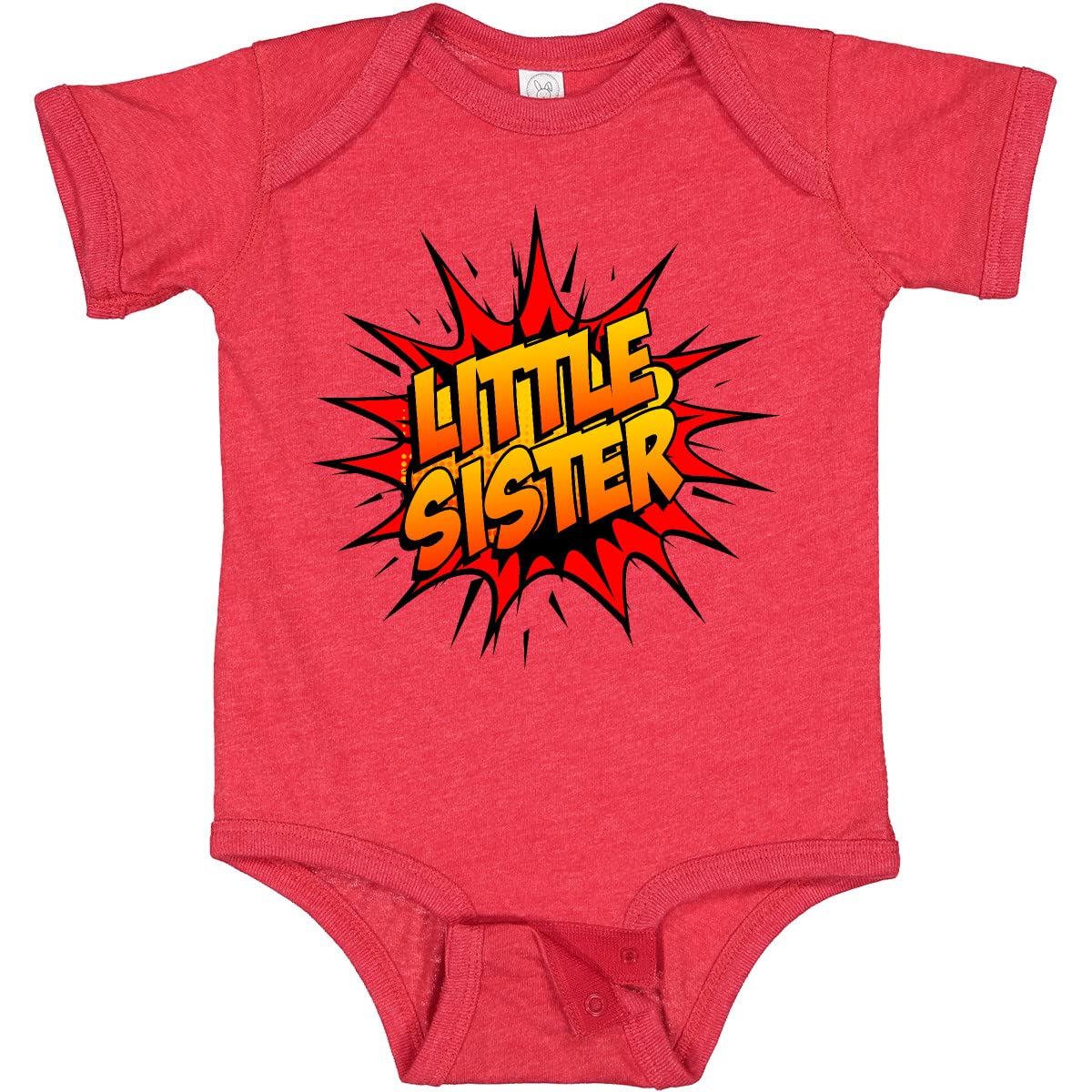 Inktastic Little Sister Super Hero Baby Bodysuit - Cute Superhero Outfit for Toddler Girls | Perfect for Birthday, Halloween & Family Photos