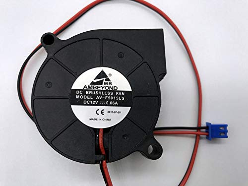 AV-F5015LS 5CM Turbo Blower Fan 12V 0.06A - Ultra Quiet 5015 Cooling Fan for Humidifiers, 3D Printers & Electronics Cooling | High Performance Small DC Blower
