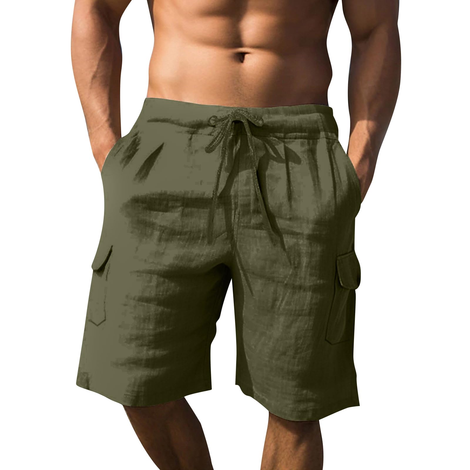 RTRDE Men's Casual Lightweight Quick-Dry Summer Shorts with Pockets - Comfortable Travel, Camping, Fishing & Golf Shorts for Outdoor Activities (Sizes M-3XL)