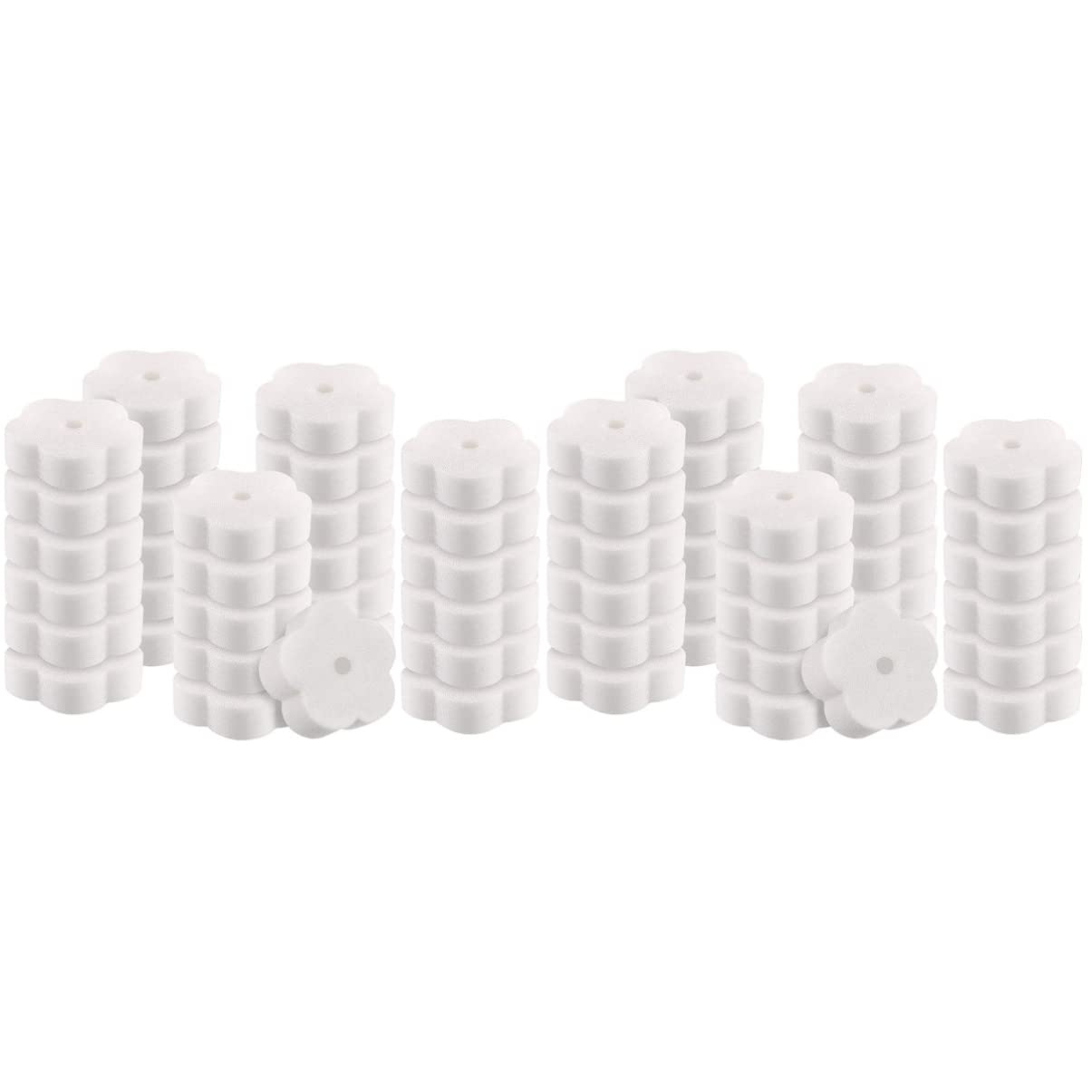 FAVOMOTO 60-Pack Absorbent Cleaning Sponges for Hot Tubs, Swimming Pools & Kids Bath - Oil & Scum Removing Scrub Sponges - Perfect for Spa, Jacuzzi & Household Cleaning