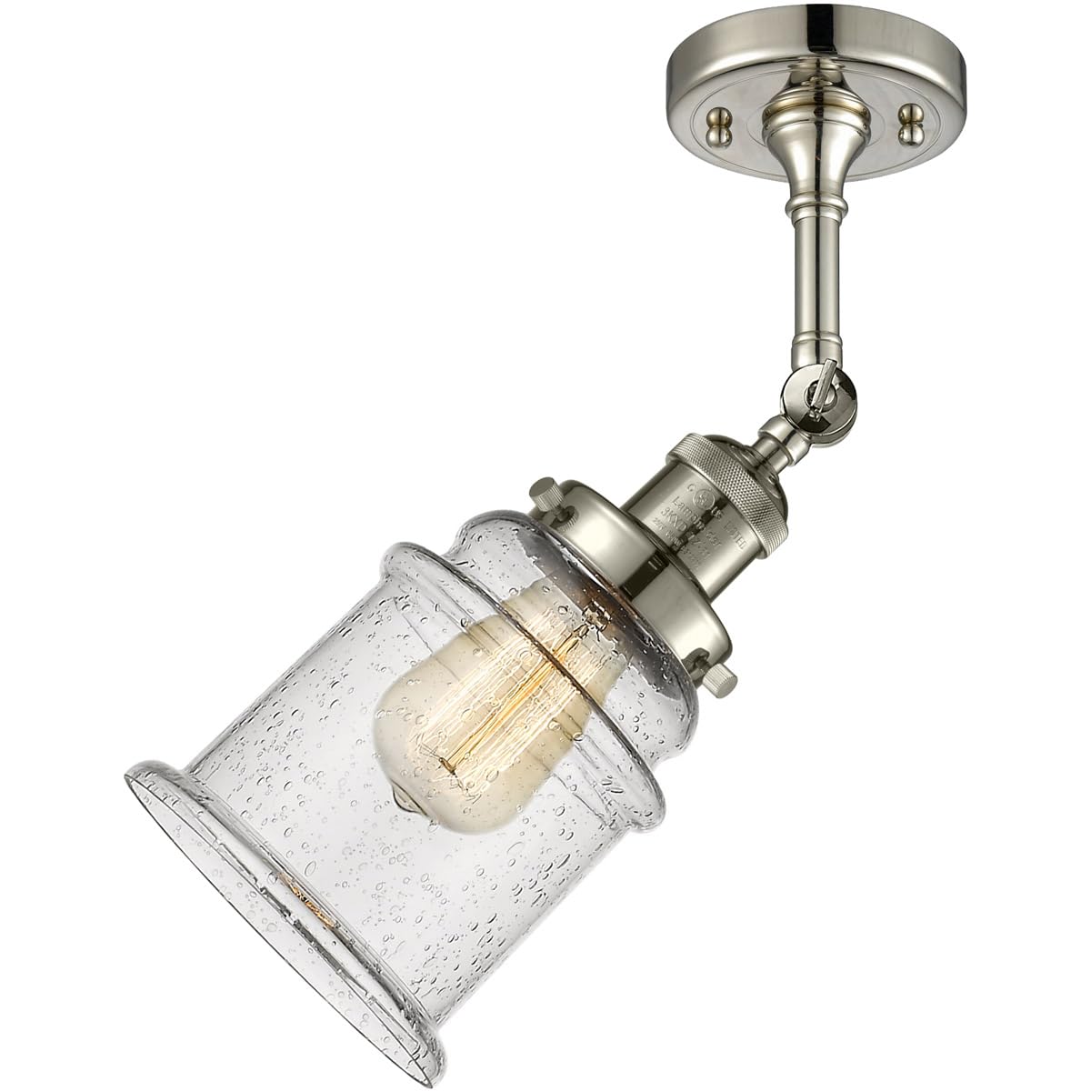 INNO203-PN-G184-LED Modern LED Wall Sconce Light Fixture in Polished Nickel Finish - Perfect for Bedroom, Hallway, and Living Room Lighting