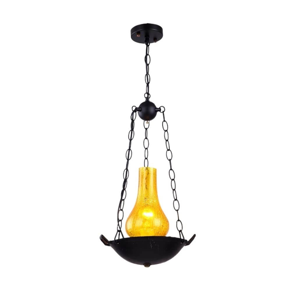 Vintage Retro Pendant Lamp - Adjustable Iron Hanging Light with E27 Socket for Cafe, Bar, Tea House & Home Decor | Industrial Chandelier Lighting for Dining Room, Kitchen Island & Aisle