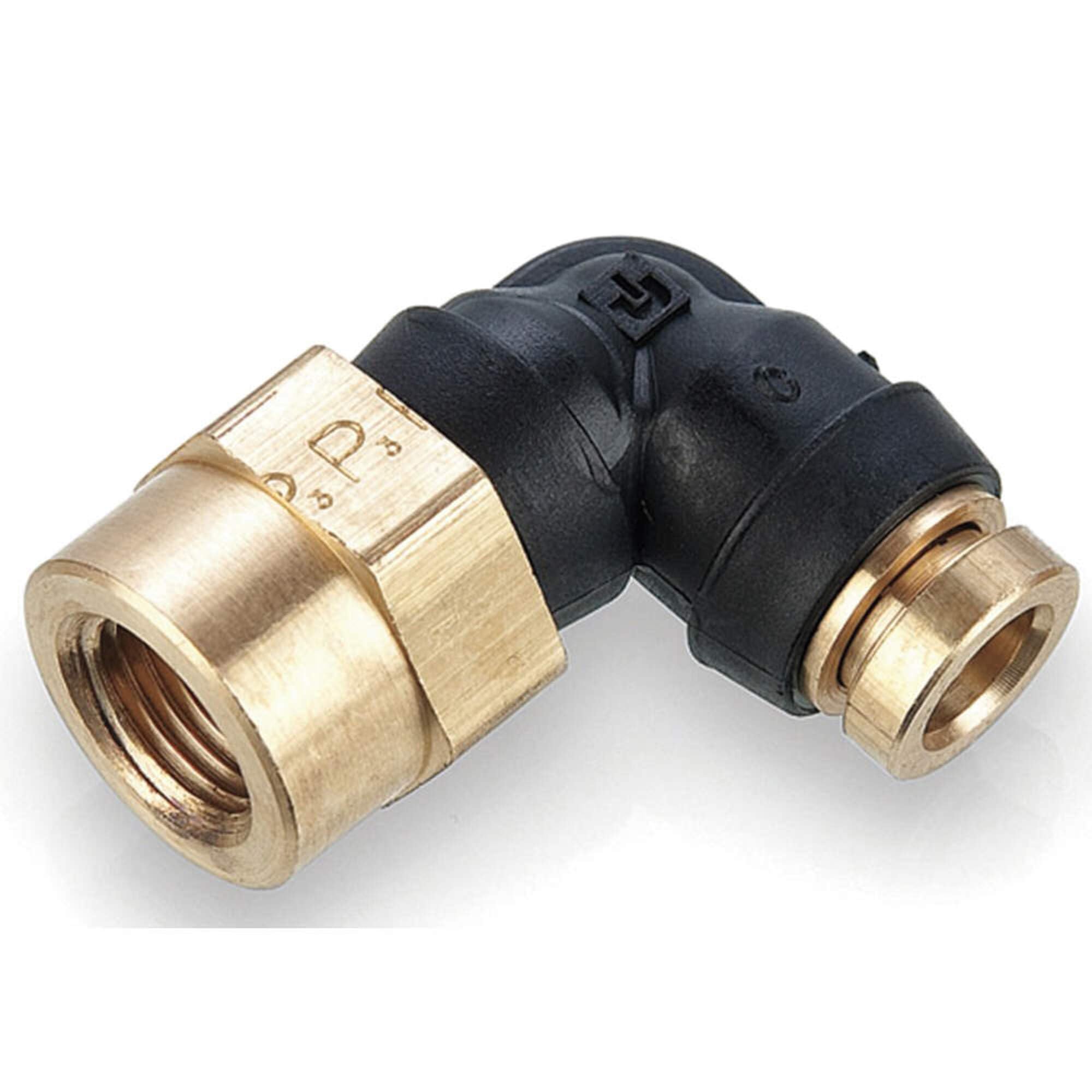90 Degree Female Elbow Fitting, 1/8 Inch NPT, Pack of 10 - Perfect for Plumbing, Hydraulic Systems, and DIY Home Improvement Projects