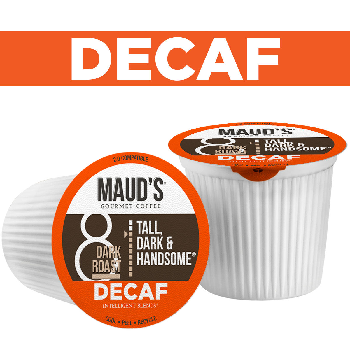 Maud's Decaf Dark Roast Coffee Pods - 100% Arabica, Low Acid, K-Cup Compatible - Perfect for Home, Office & Keurig Brewers