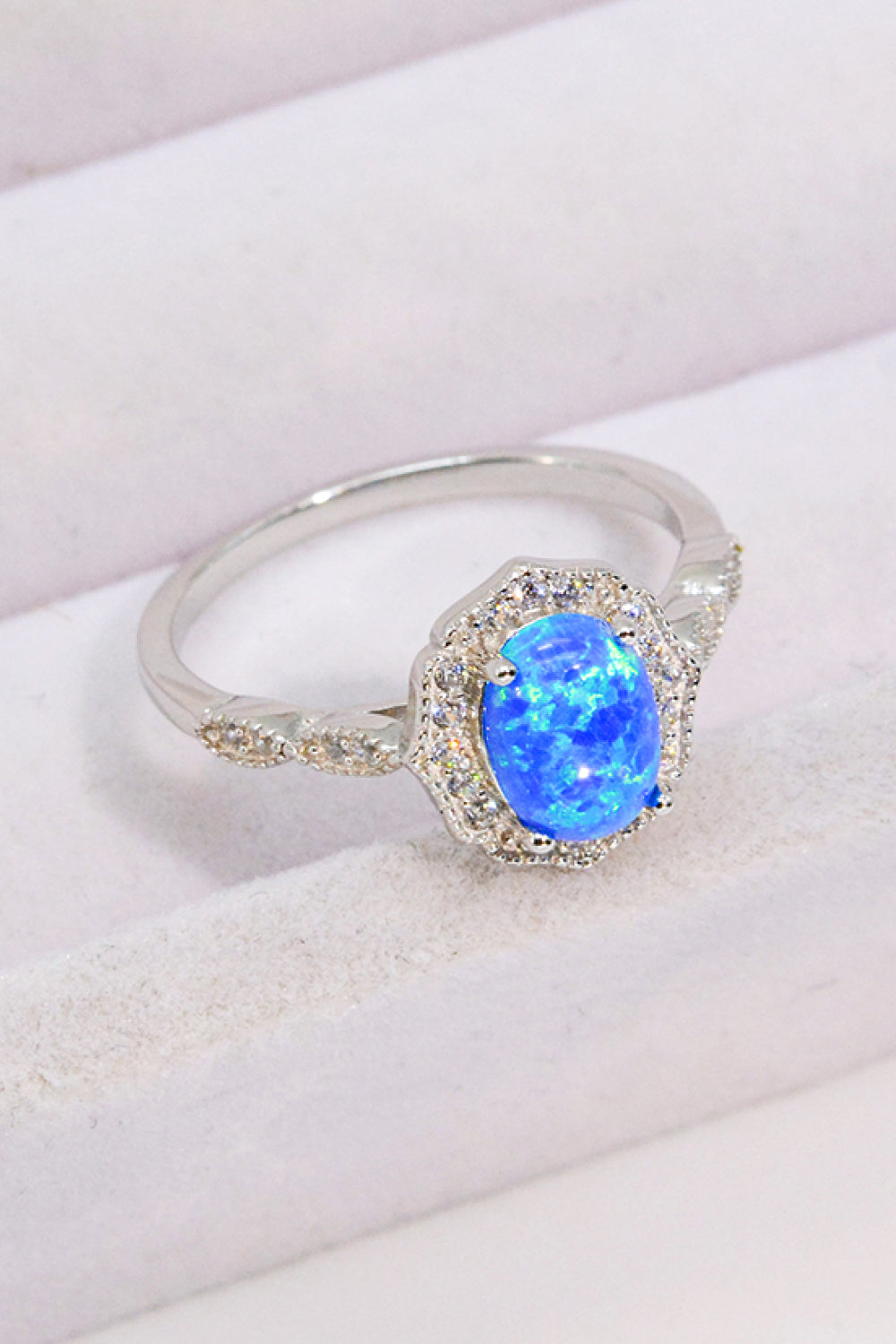 Opal and Zircon 925 Sterling Silver Ring for Women | Elegant Birthstone Jewelry Gift for Birthday, Anniversary & Special Occasions