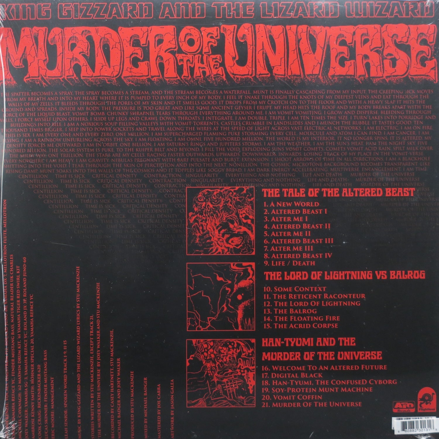KING GIZZARD & LIZARD WIZARD 'Murder Of The Universe' Limited Edition BLOODPOOL BLUE Vinyl LP Record - Perfect for Music Collectors & Vinyl Enthusiasts