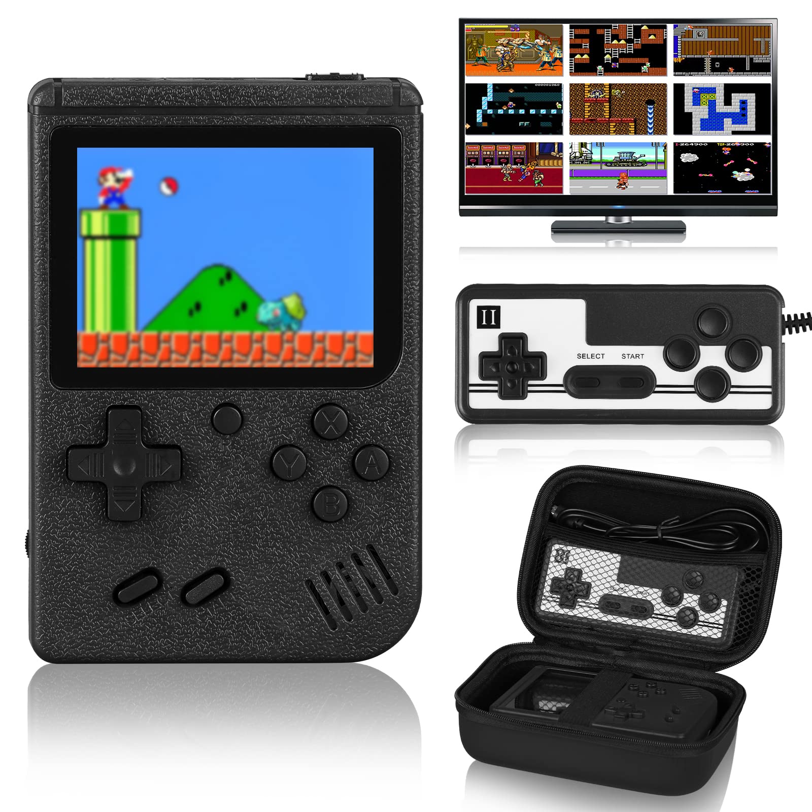 Vaomon Retro Handheld Game Console with 400+ Classic FC Games - Portable Gameboy Style Console, TV Output & 2-Player Mode - Perfect Gift for Kids & Gamers - Great for Travel, Commuting & Family Game Nights