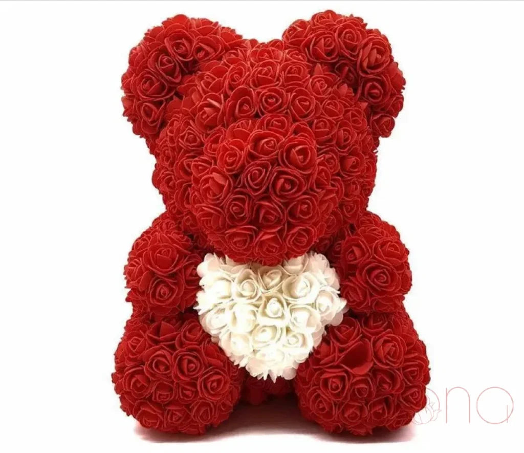 3D Flower Teddy Bear - Handmade Floral Stuffed Animal Gift for Valentine's Day, Birthday & Anniversaries | Perfect for Romantic Surprises, Home Decor & Nursery Room