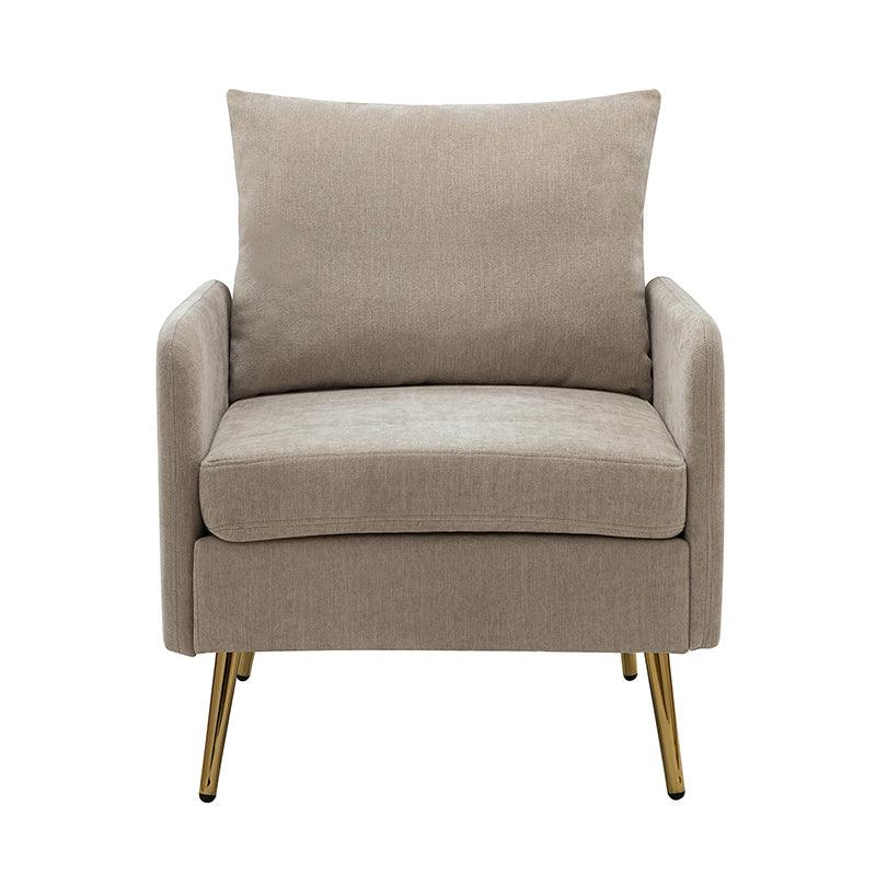 Laertiades Modern Upholstered Accent Armchair with Removable Cushion, Sturdy Metal Legs & High-Density Foam - Perfect for Living Room, Bedroom, or Office Decor