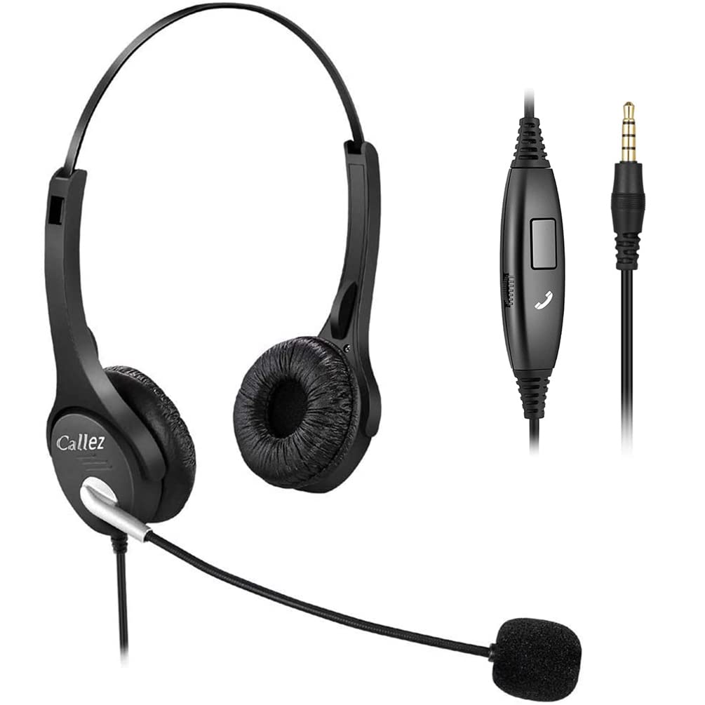 **Callez USB Wired Headset with Noise Cancelling Microphone for PC, Laptop - Office, Call Center, Zoom & Teams Meetings (Black) | Perfect for Remote Work, Online Classes & Customer Support**