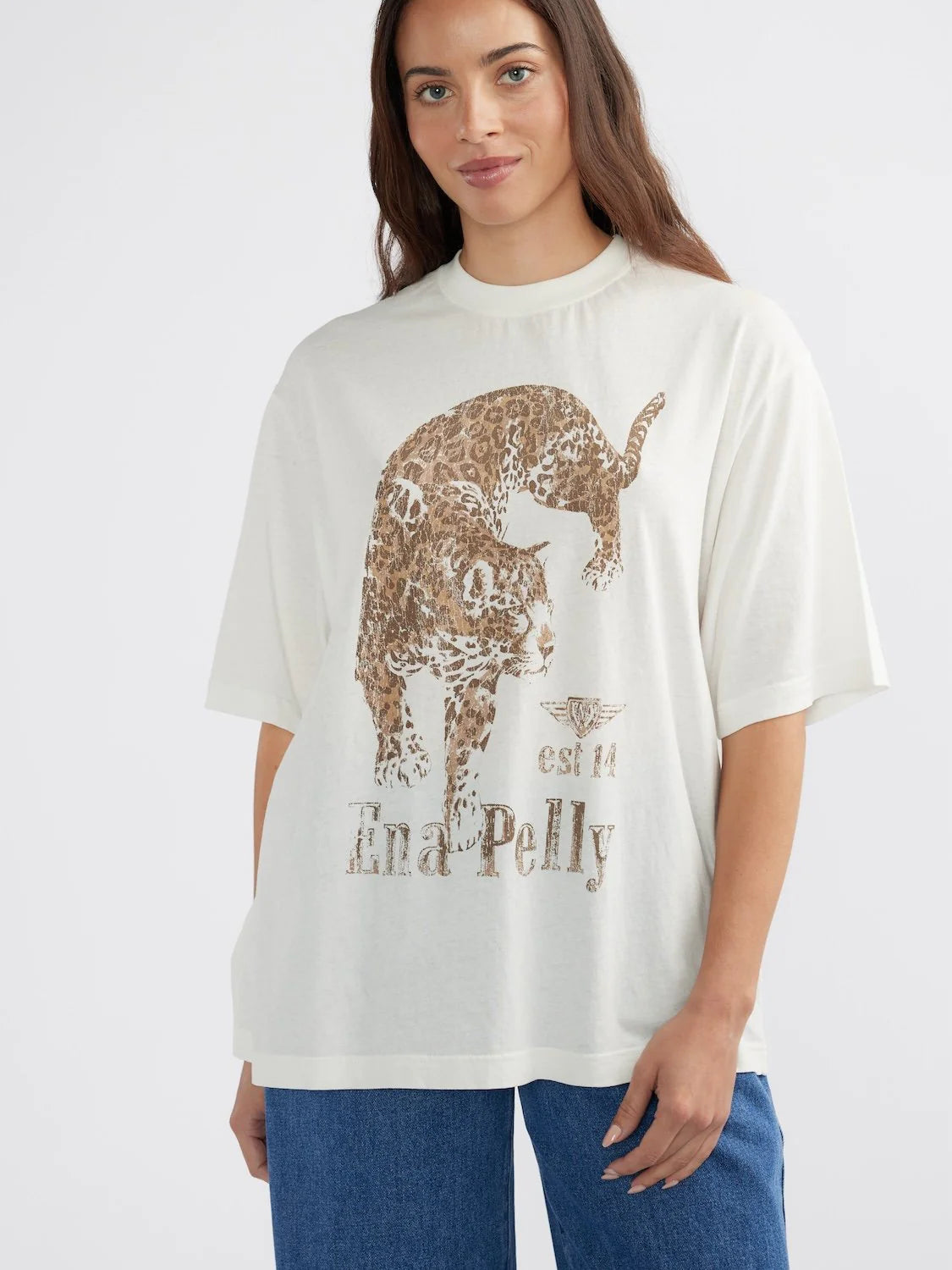 Ena Pelly Jaguar Print T-Shirt for Men & Women - Stylish Animal Graphic Tee for Casual Wear, Street Fashion, and Everyday Outfits