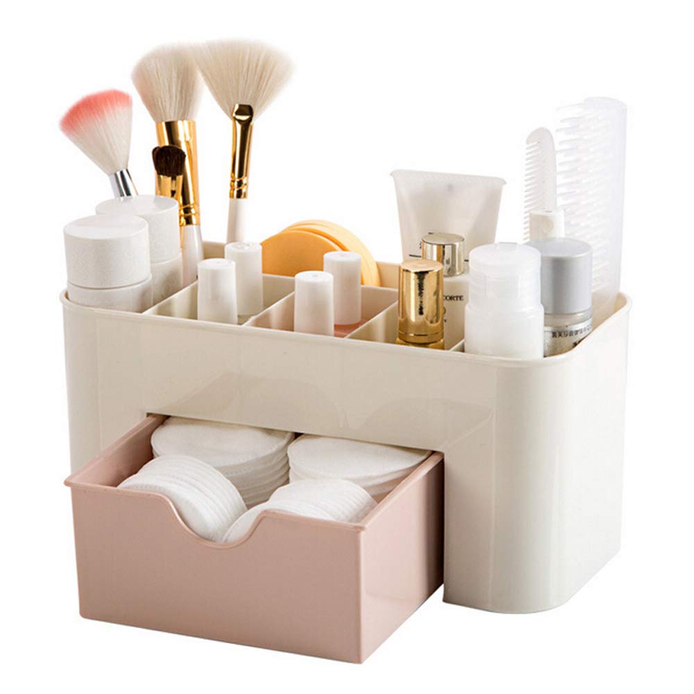 Plastic Makeup Organizer Box - Portable Jewelry & Nail Polish Storage Case for Necklaces, Earrings & Cosmetics | Perfect for Vanity, Bathroom Counter & Travel
