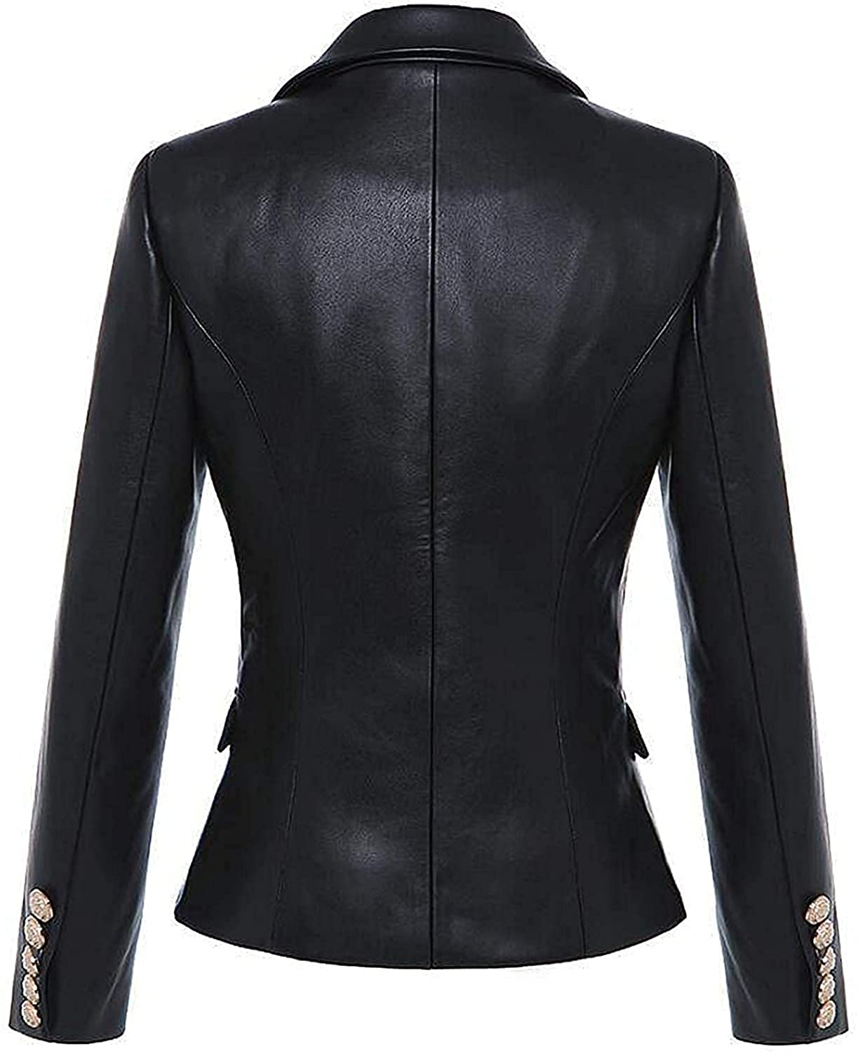 Women's Black Leather Business Coat – Stylish & Professional Office Wear for Women | Perfect for Work, Meetings & Formal Events