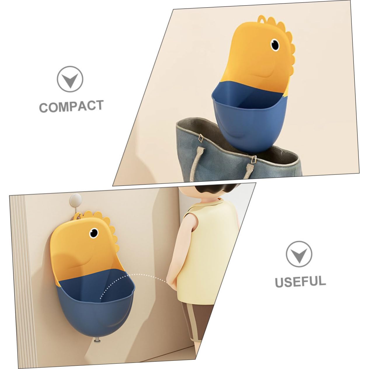 iBasenice Adjustable Height Boys Standing Urinal Potty Trainer - Easy to Clean & Sturdy Toddler Toilet Training Tool for Bathroom & Home Use