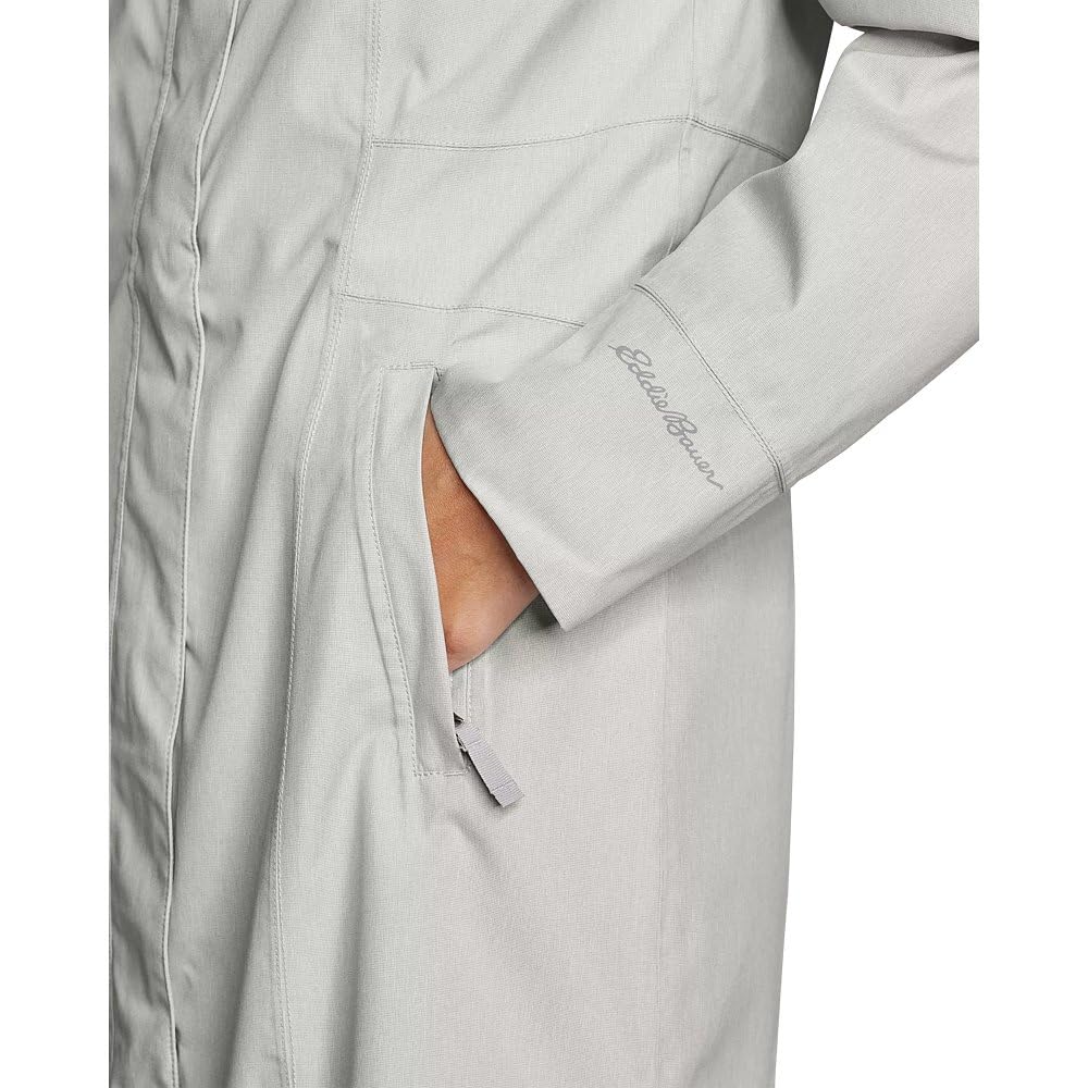 Eddie Bauer Women's Plus Size Water-Resistant Trench Coat for Travel & Work | Stylish Long Raincoat for Commuting, Office & Outdoor Activities