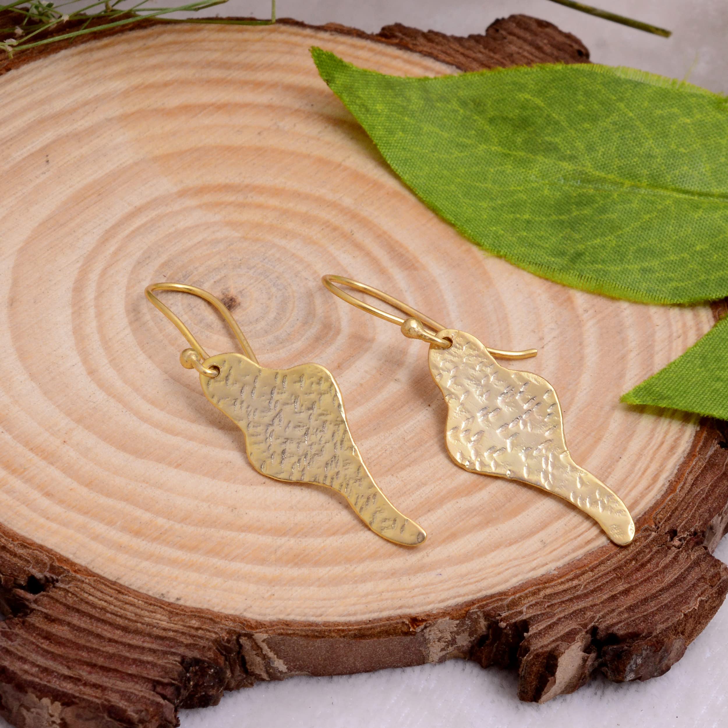 Veracity Jewelry 18K Yellow Gold Plated Handmade Dangle Earrings for Women - Elegant Fashion Jewelry Gift for Her - Designer Gold Filled Earrings VE-546 - Perfect for Weddings, Parties, and Special Occasions