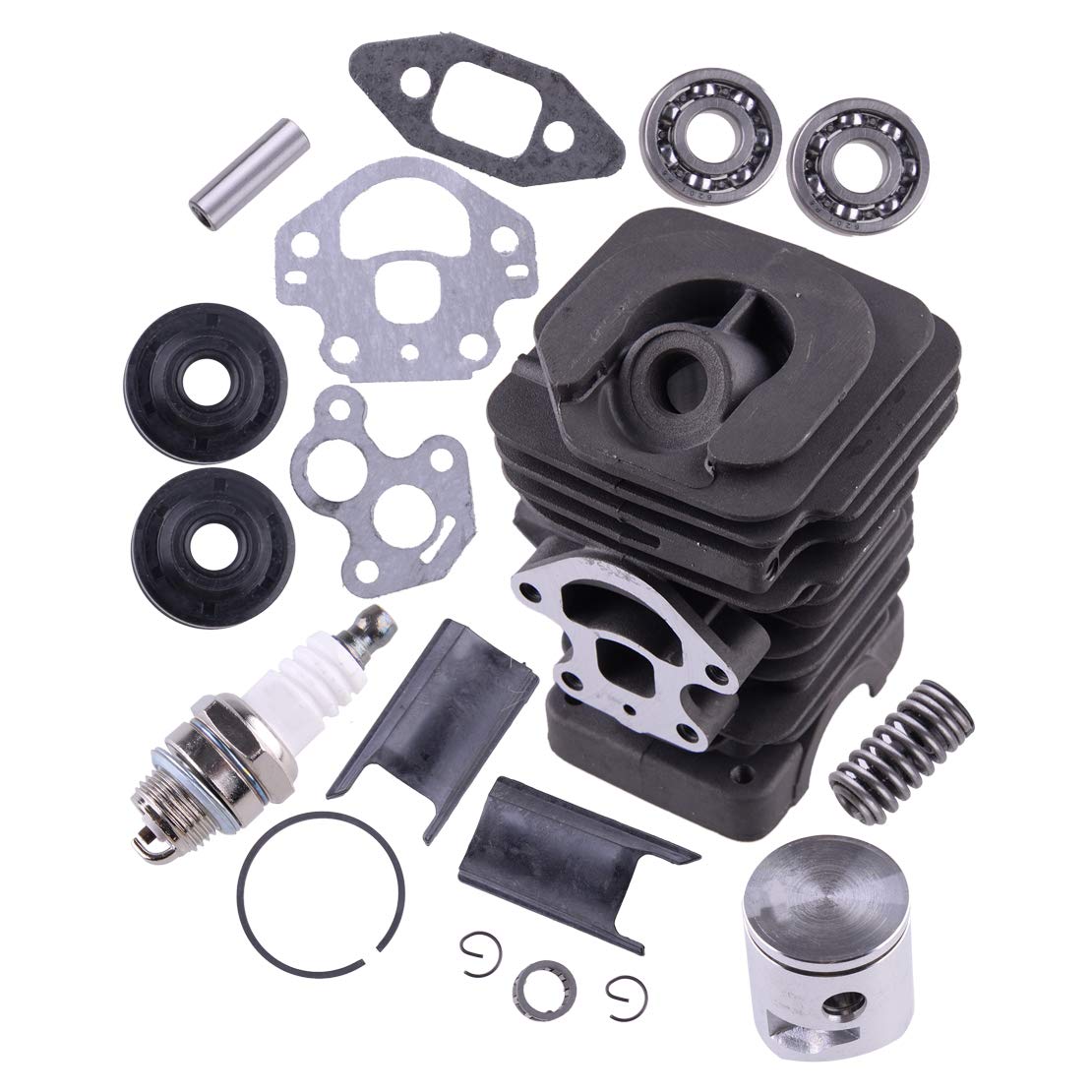 Husqvarna 240 235 236 Chainsaw 39mm Cylinder Piston Kit with Crank Bearing & Seal Gasket - Compatible Replacement Part for DIY Repair & Maintenance