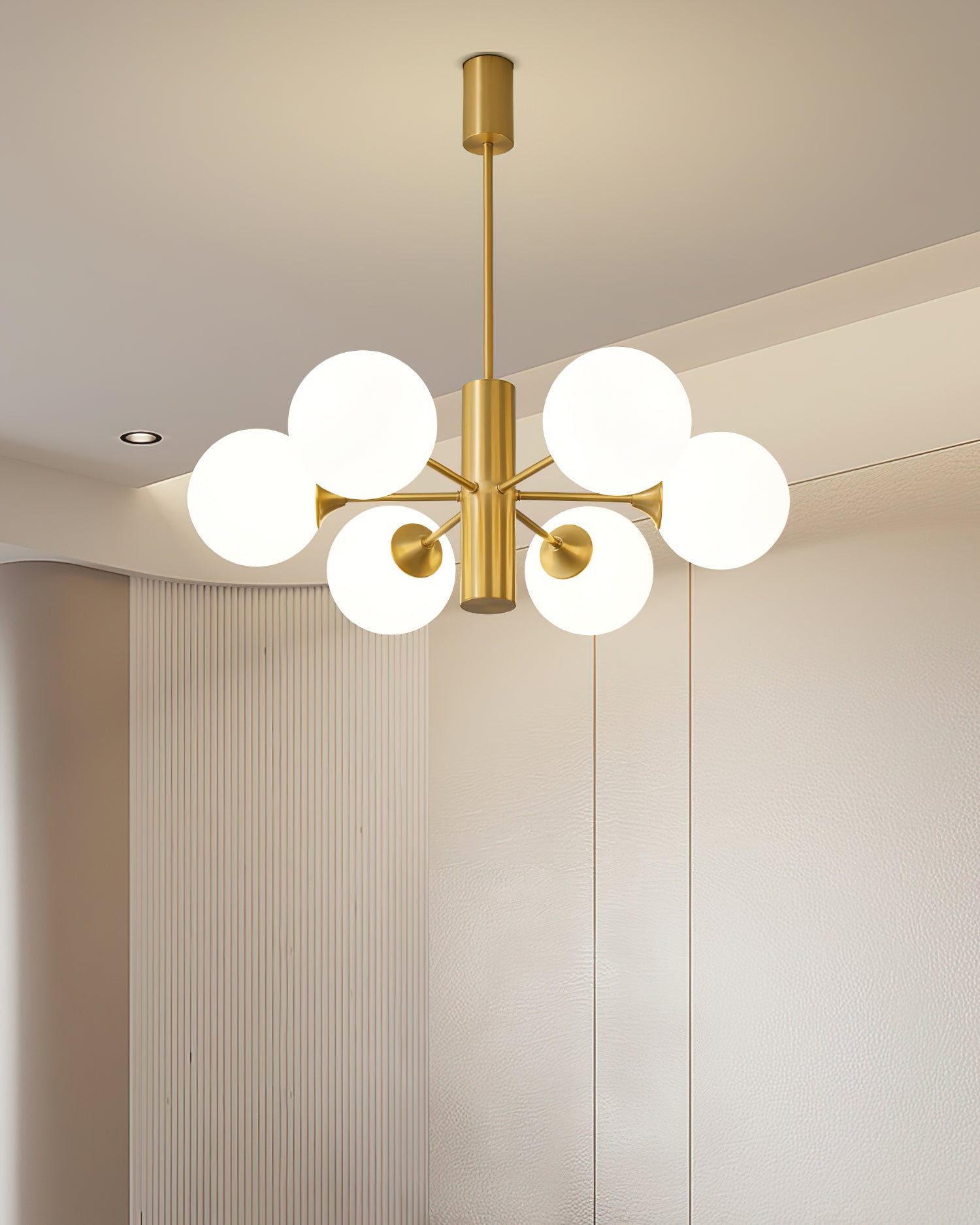 Stylish Bean Ball Chandelier - Modern Pendant Lighting Fixture for Dining Room, Bedroom & Living Room Decor