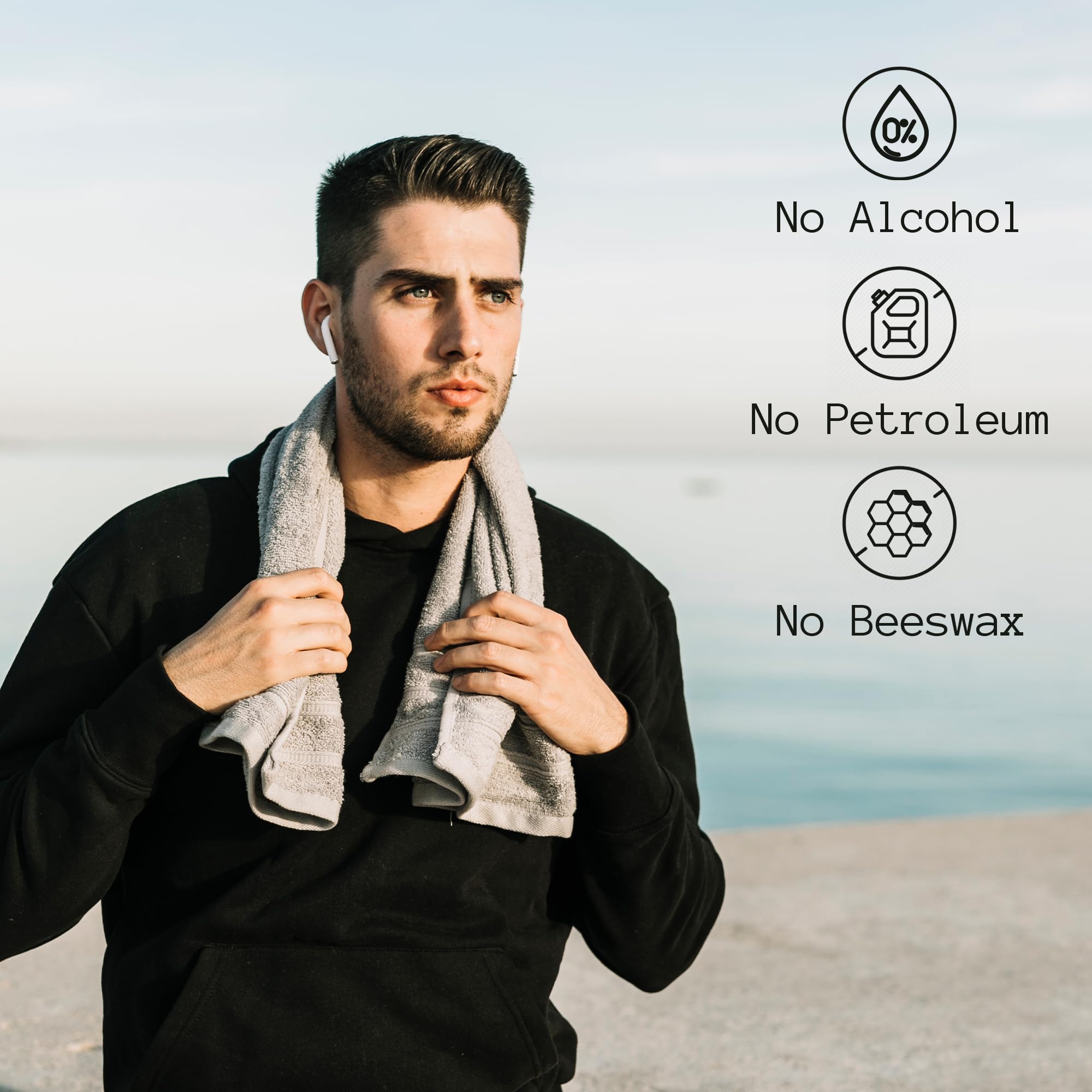 Gentlemen Republic Oceano Men's Hair Gel 32oz - Strong Hold High Shine Styling Gel for Men | Alcohol-Free Professional Formula with Fresh Ocean Scent | Made in USA | Perfect for Daily Styling, Special Occasions & Professional Grooming
