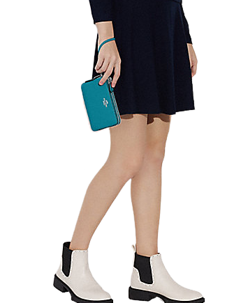 Coach Double Corner Zip Wristlet - Stylish Leather Card Holder & Small Wallet for Women | Perfect for Everyday Use, Travel, and Parties