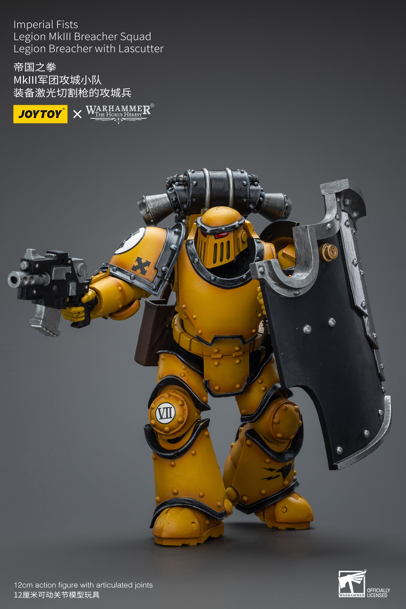 JOYTOY 1/18 Scale Warhammer The Horus Heresy Imperial Fists Legion MkIII Breacher Squad Action Figure - Collectible Model for Tabletop Gaming & Display